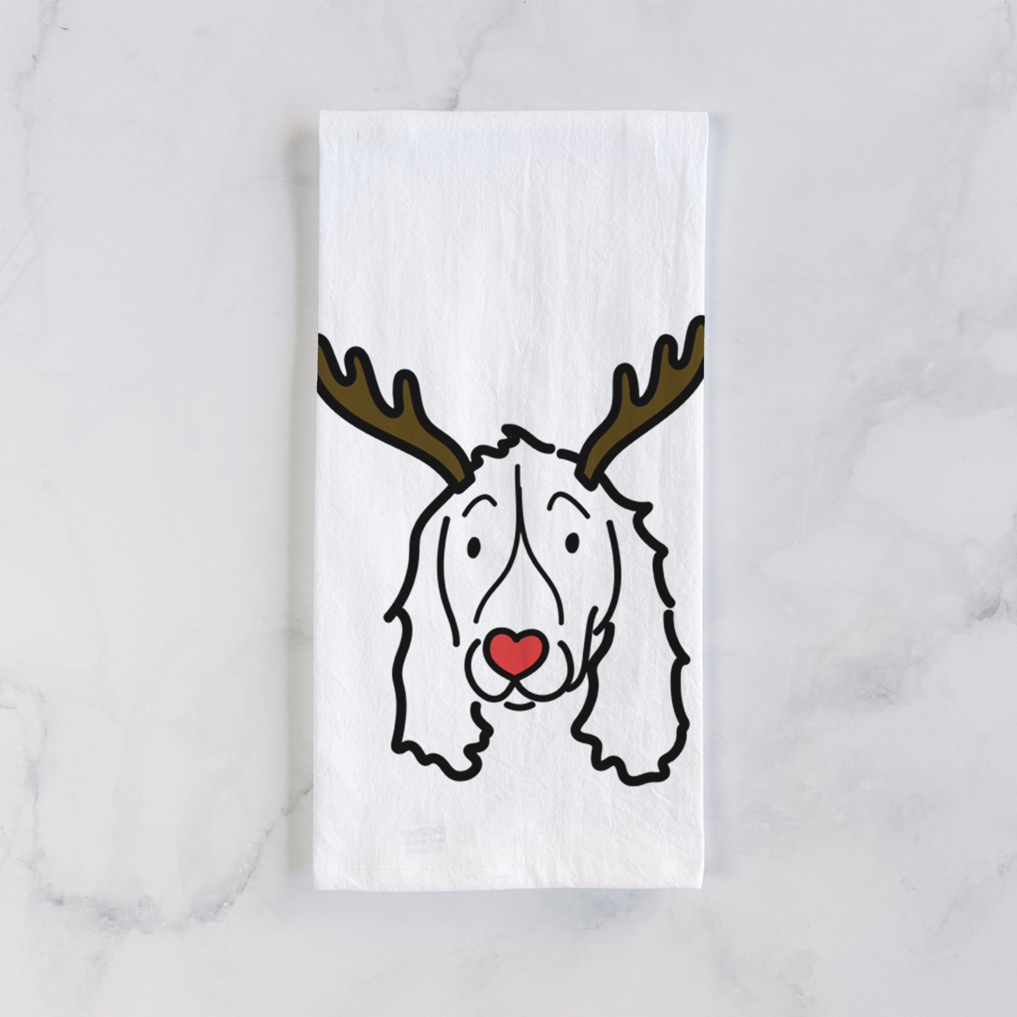 Red Nose English Springer Spaniel - Tea Towel