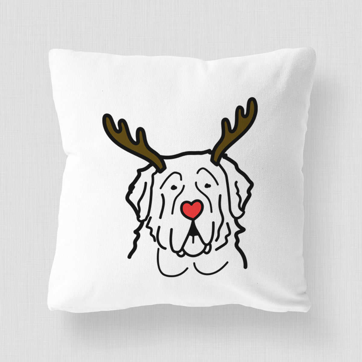 Love Always Saint Bernard - Throw Pillow Cover