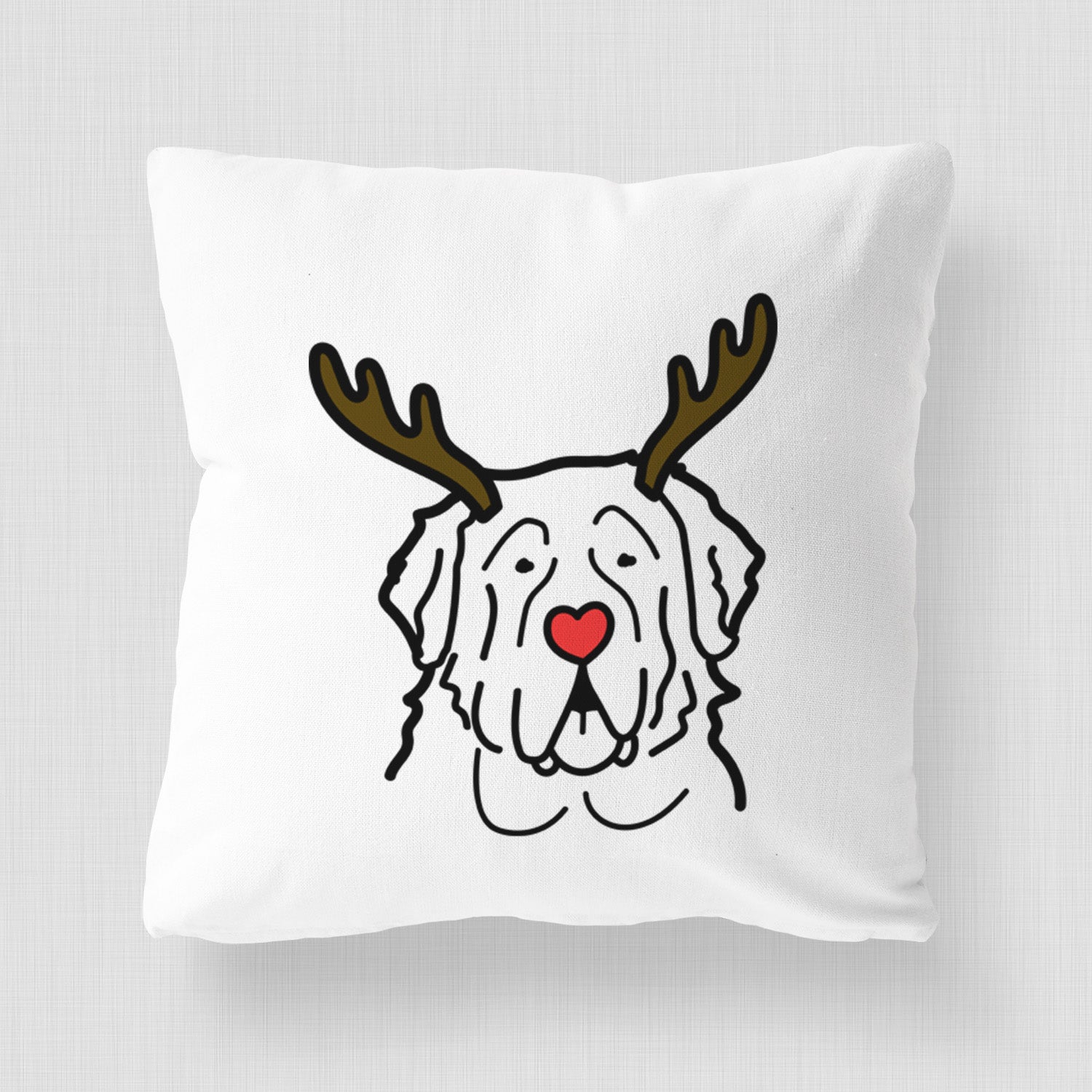 Love Always Saint Bernard - Throw Pillow Cover