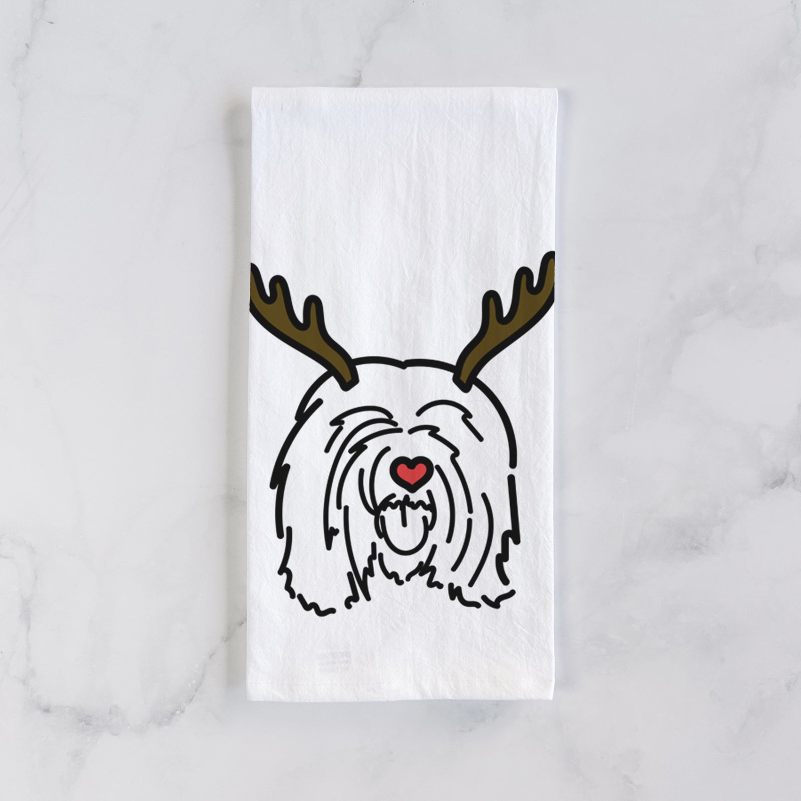 Red Nose Tibetan Mastiff - Stan - Tea Towel