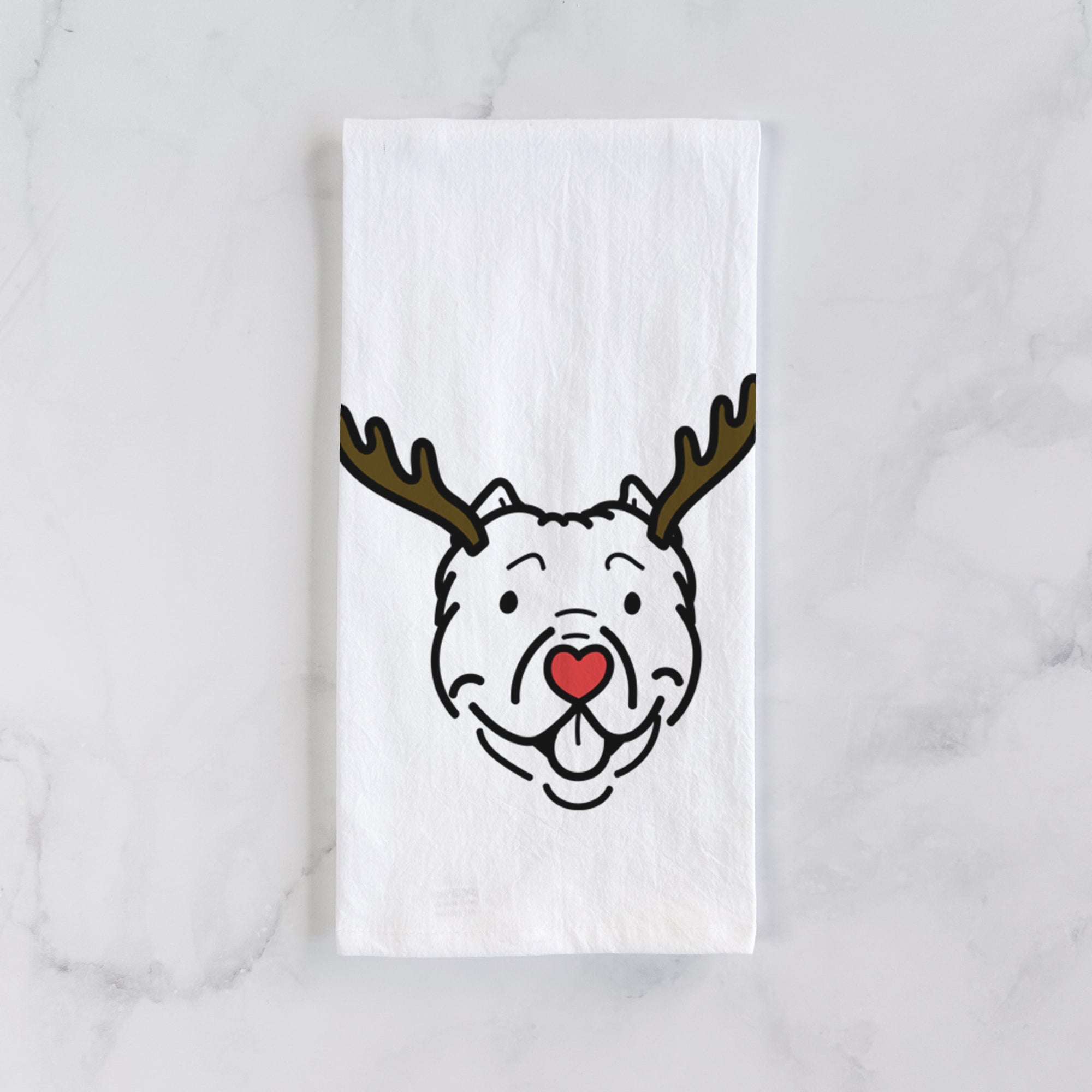 Red Nose American Bully - Tank - Tea Towel