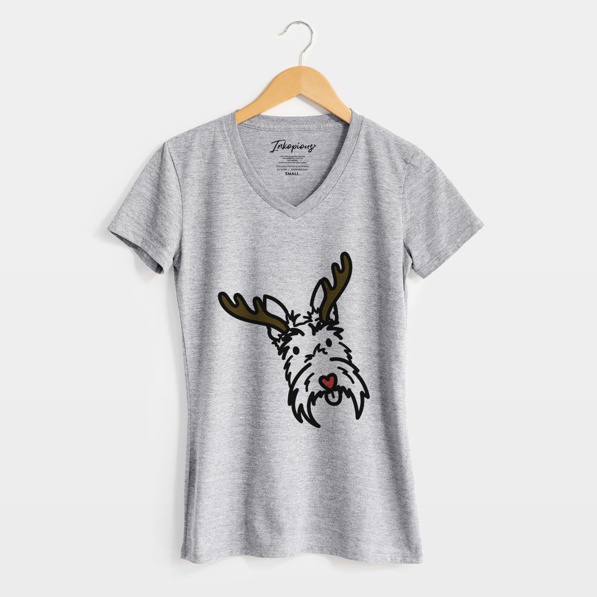 Red Nose Scottish Terrier - Thistle - Women's Perfect V-neck Shirt