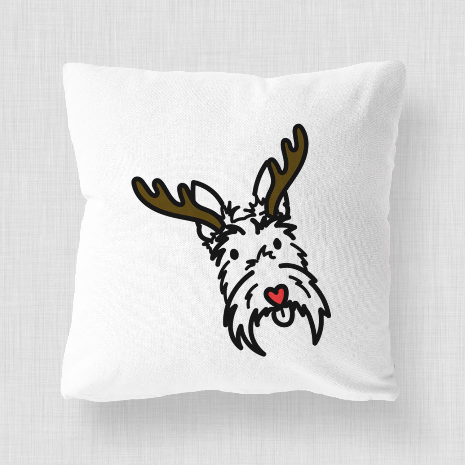 Love Always Scottish Terrier - Thistle -  Throw Pillow Cover