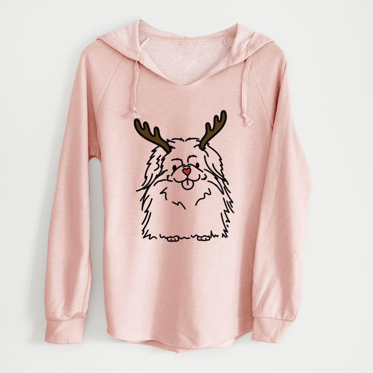 Red Nose Pekingese - Viv - Cali Wave Hooded Sweatshirt