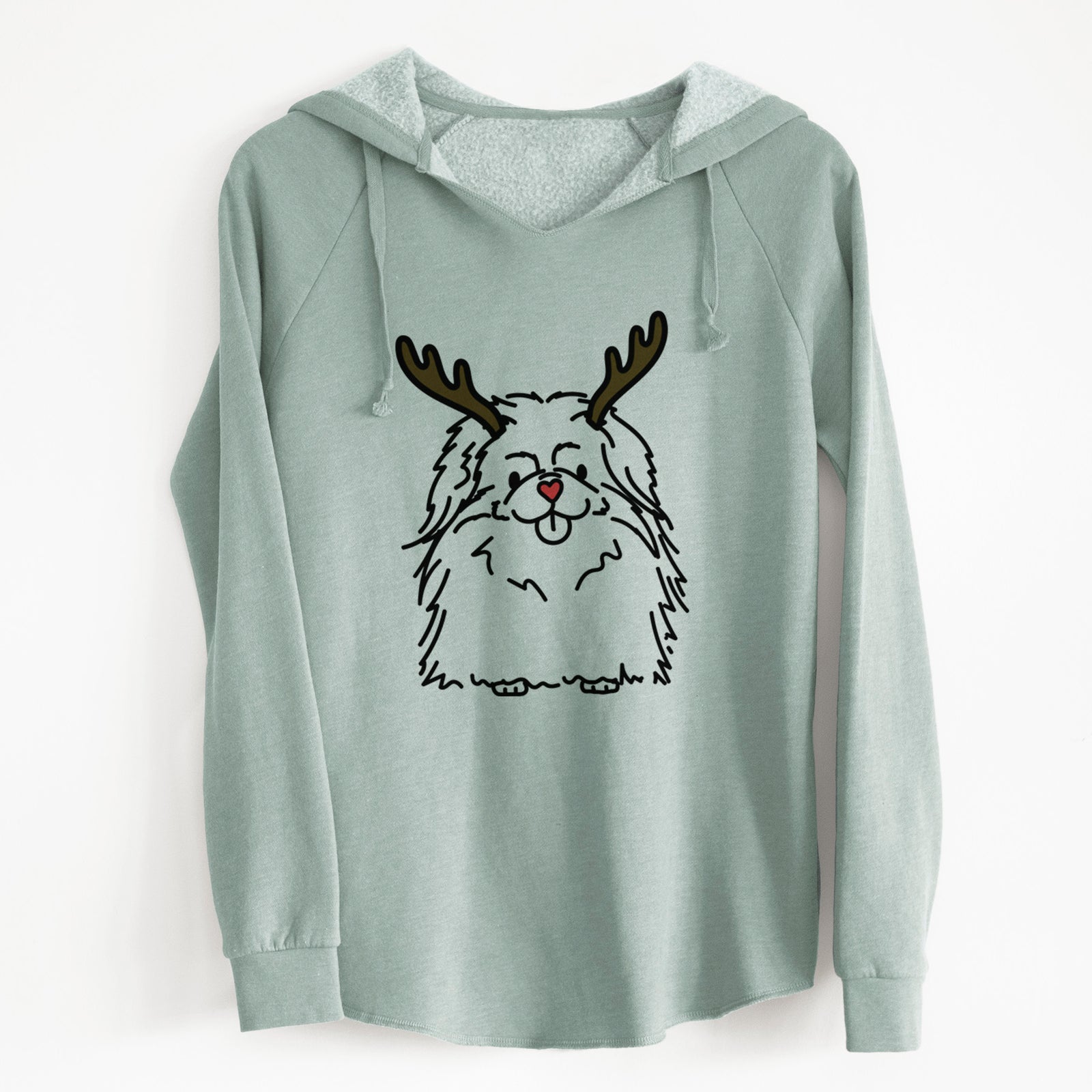 Red Nose Pekingese - Viv - Cali Wave Hooded Sweatshirt