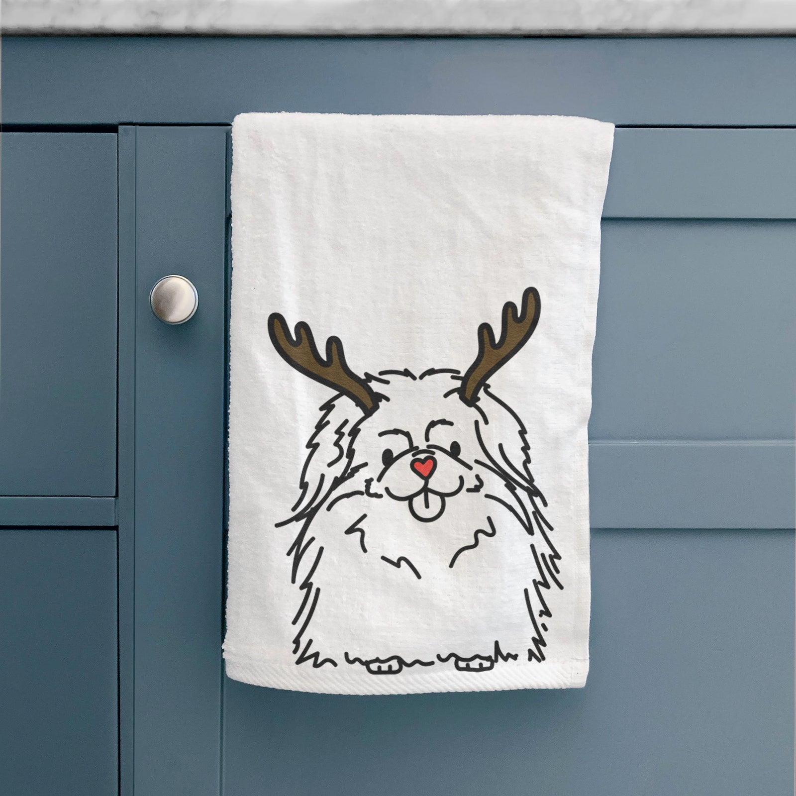 Red Nose Pekingese - Viv - Decorative Hand Towel