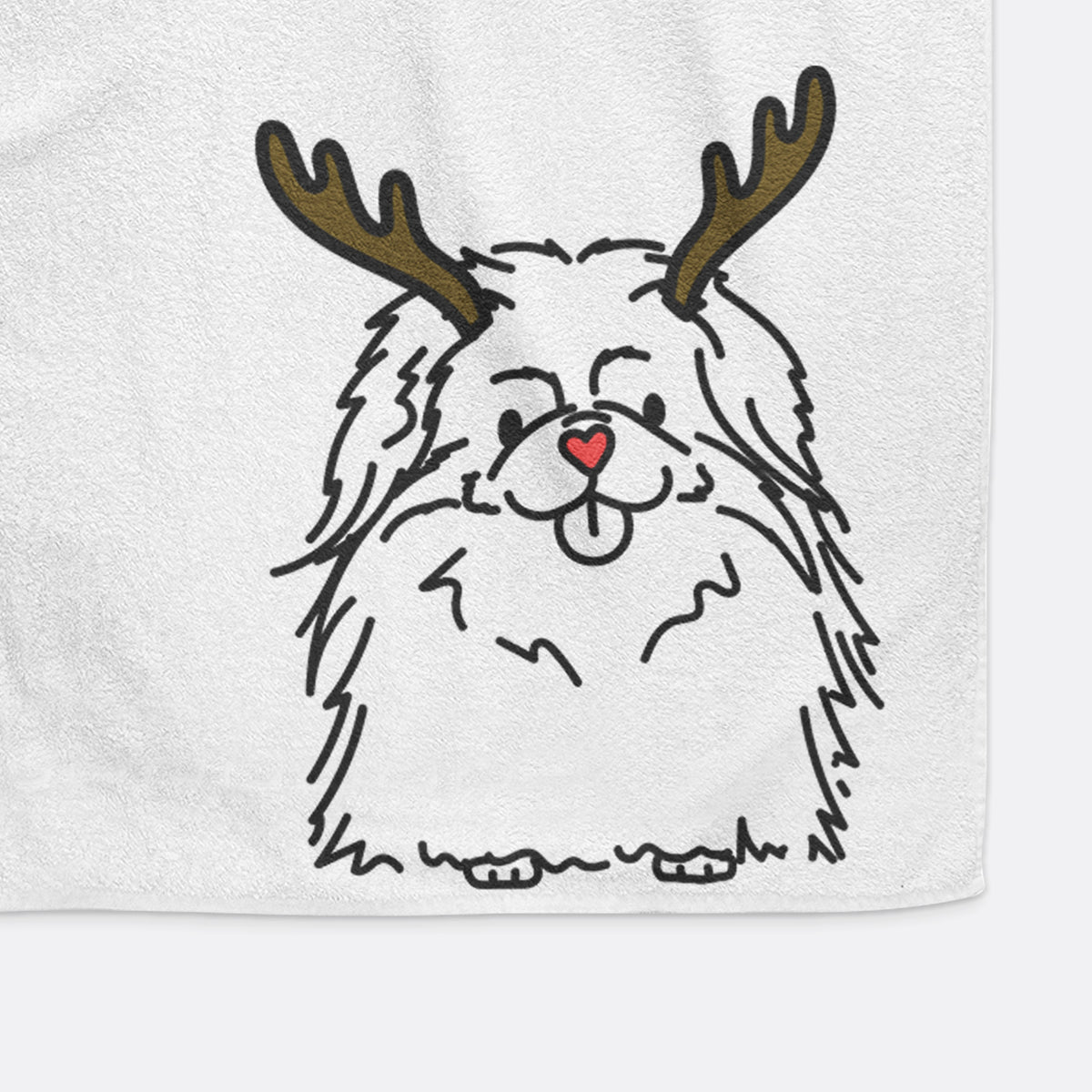 Red Nose Pekingese - Viv - Decorative Hand Towel