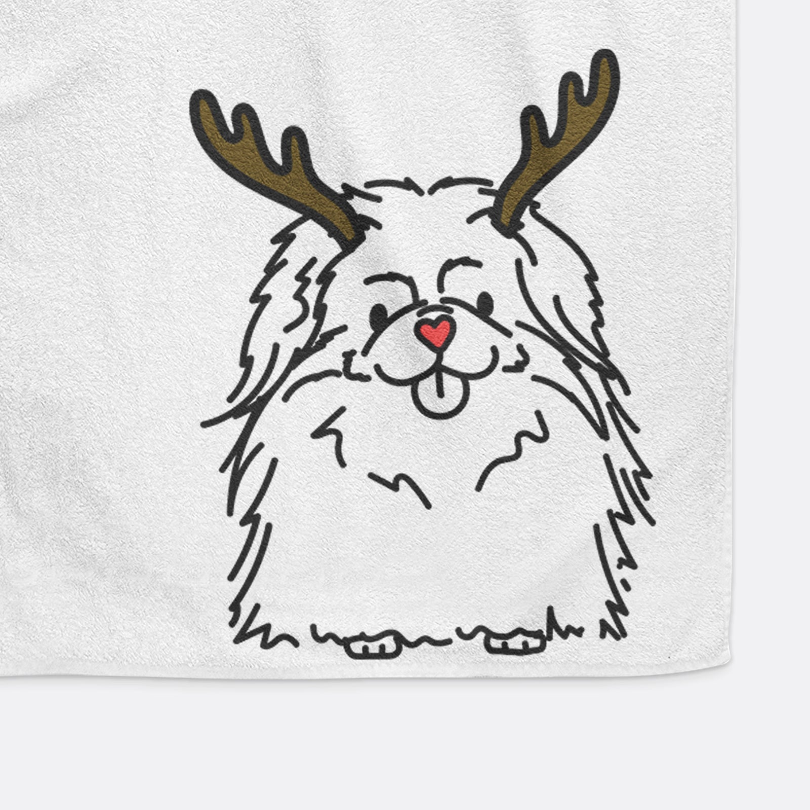 Red Nose Pekingese - Viv - Decorative Hand Towel