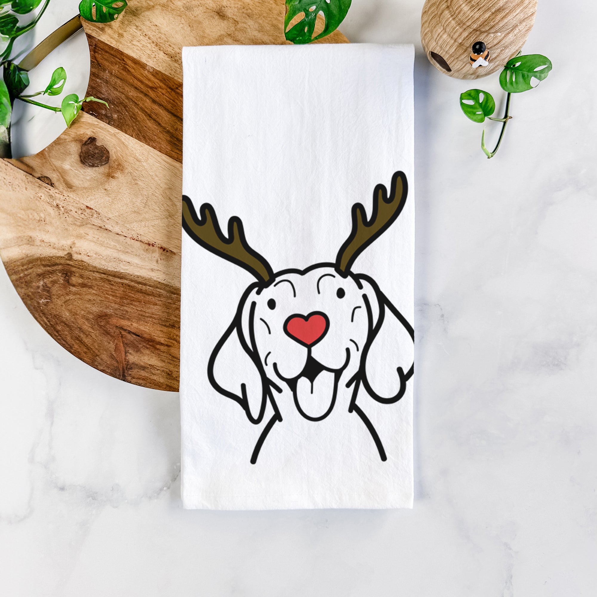 Red Nose Vizsla - Tea Towel