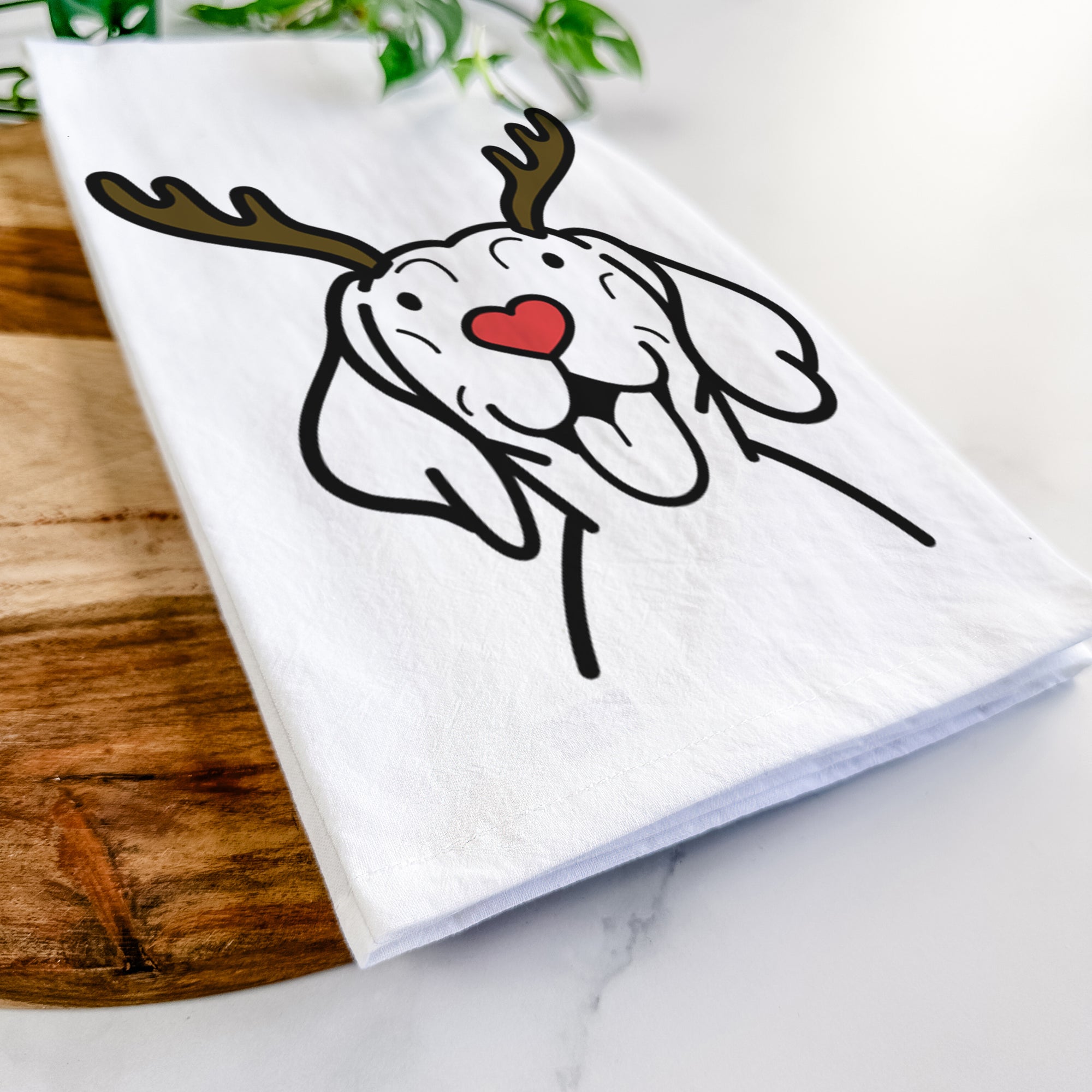 Red Nose Vizsla - Tea Towel