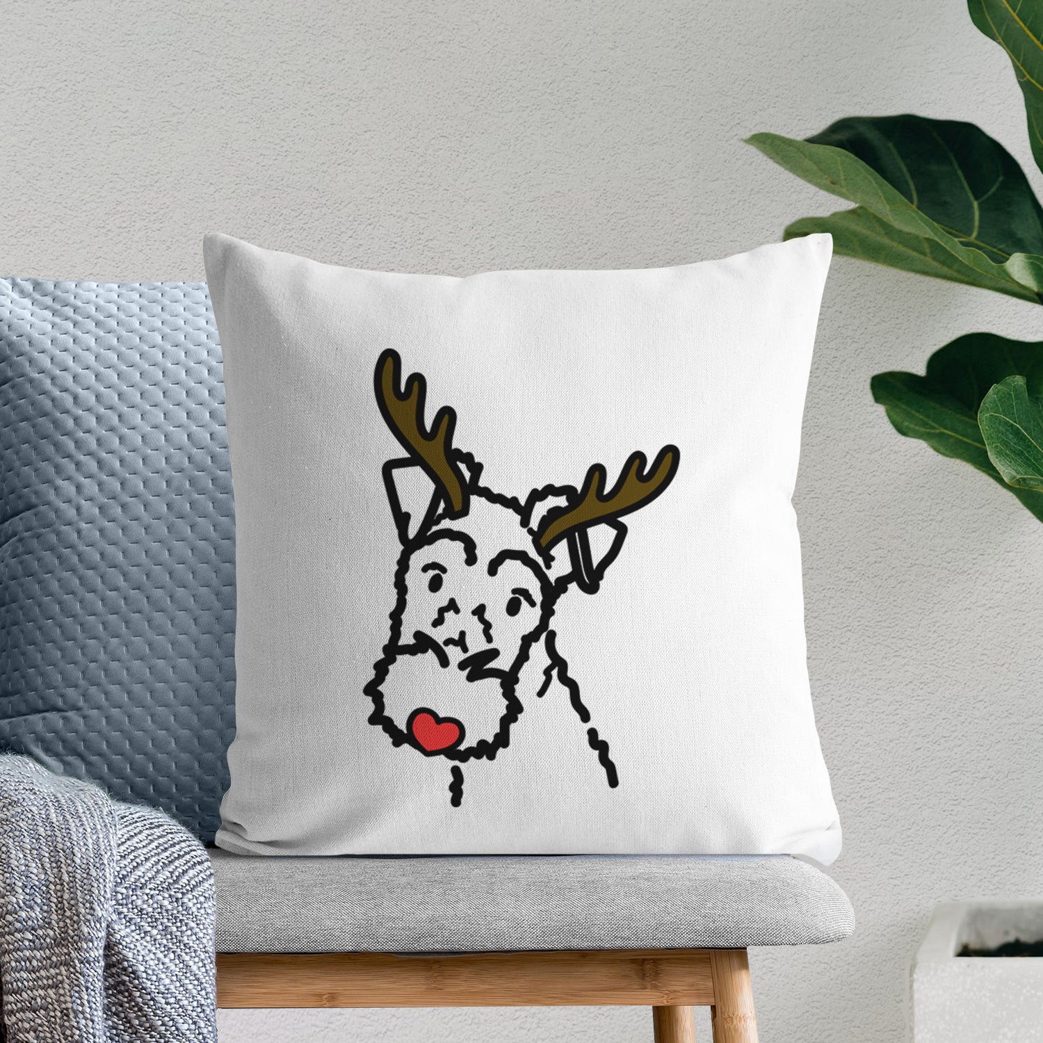 Love Always Wire Fox Terrier - Throw Pillow Cover