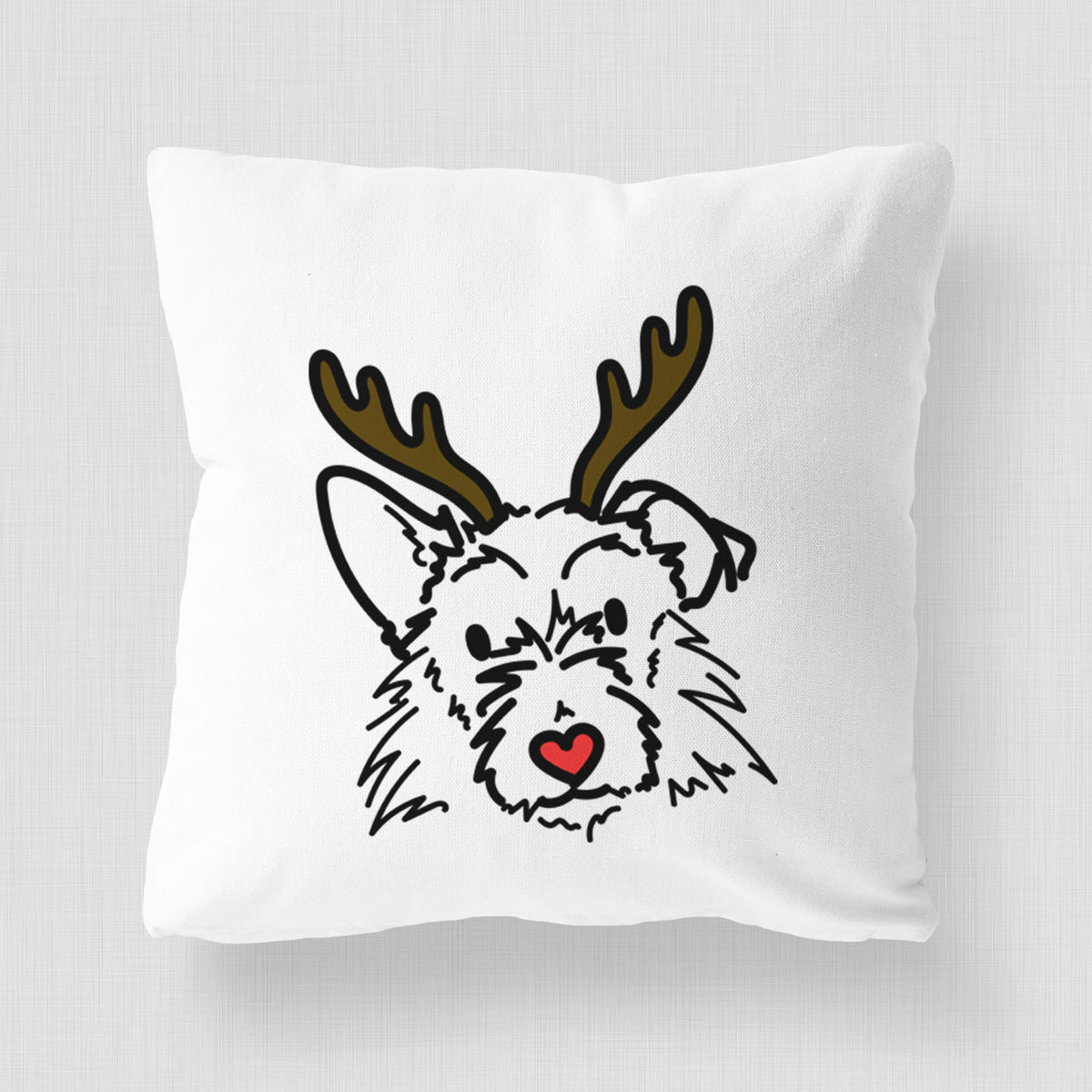 Love Always Terrier Mix - Ziggy -  Throw Pillow Cover