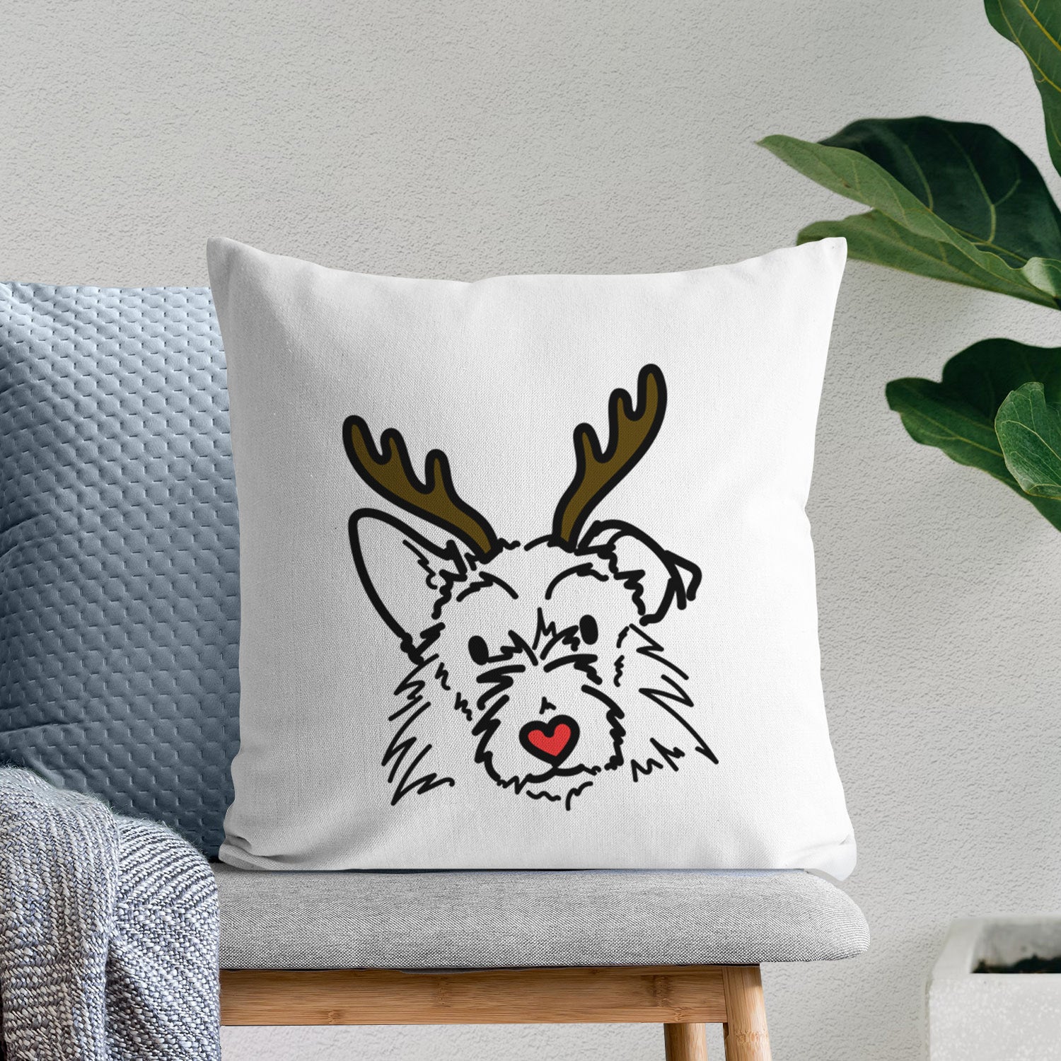 Love Always Terrier Mix - Ziggy -  Throw Pillow Cover