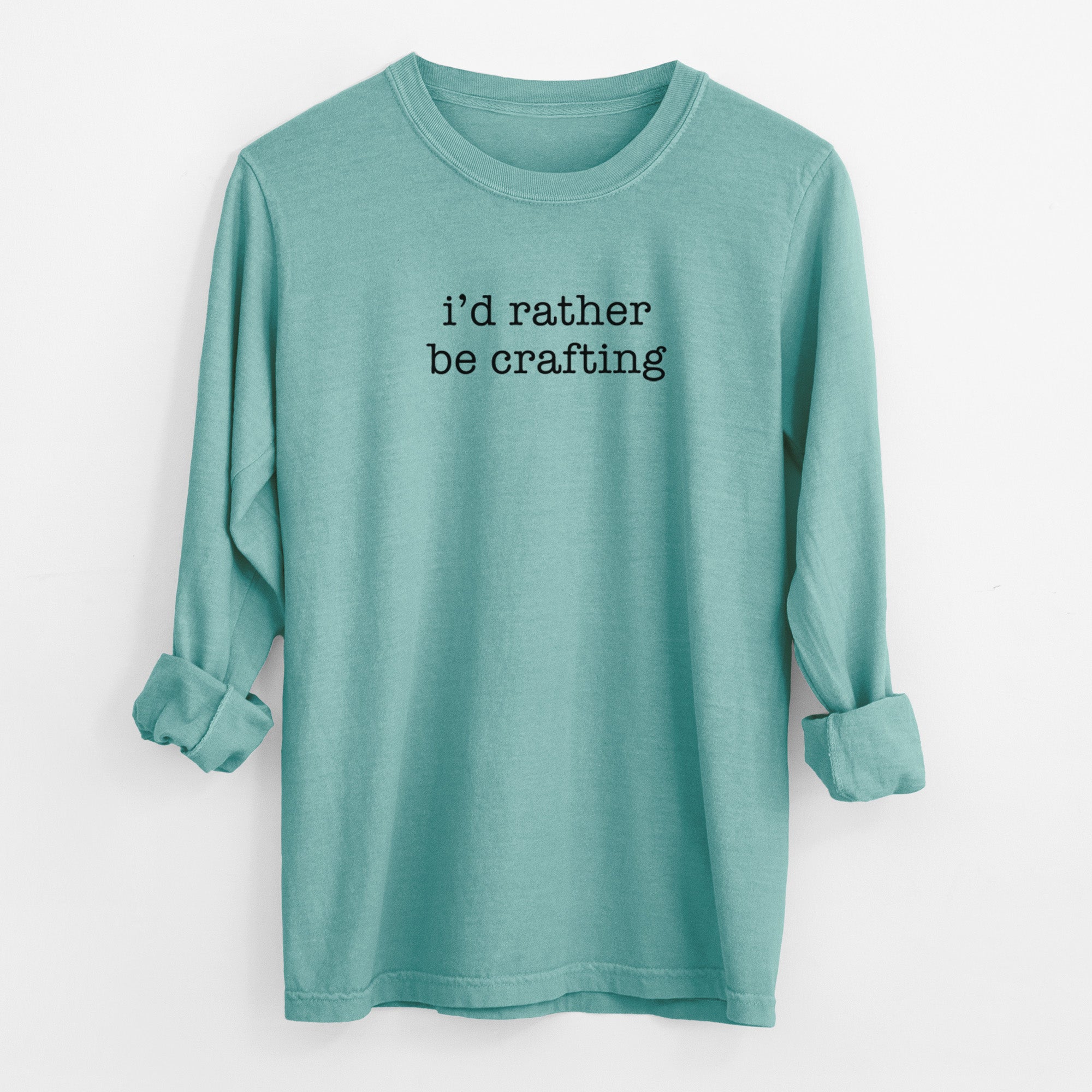 I'd Rather Be Crafting - Men's Heavyweight 100% Cotton Long Sleeve