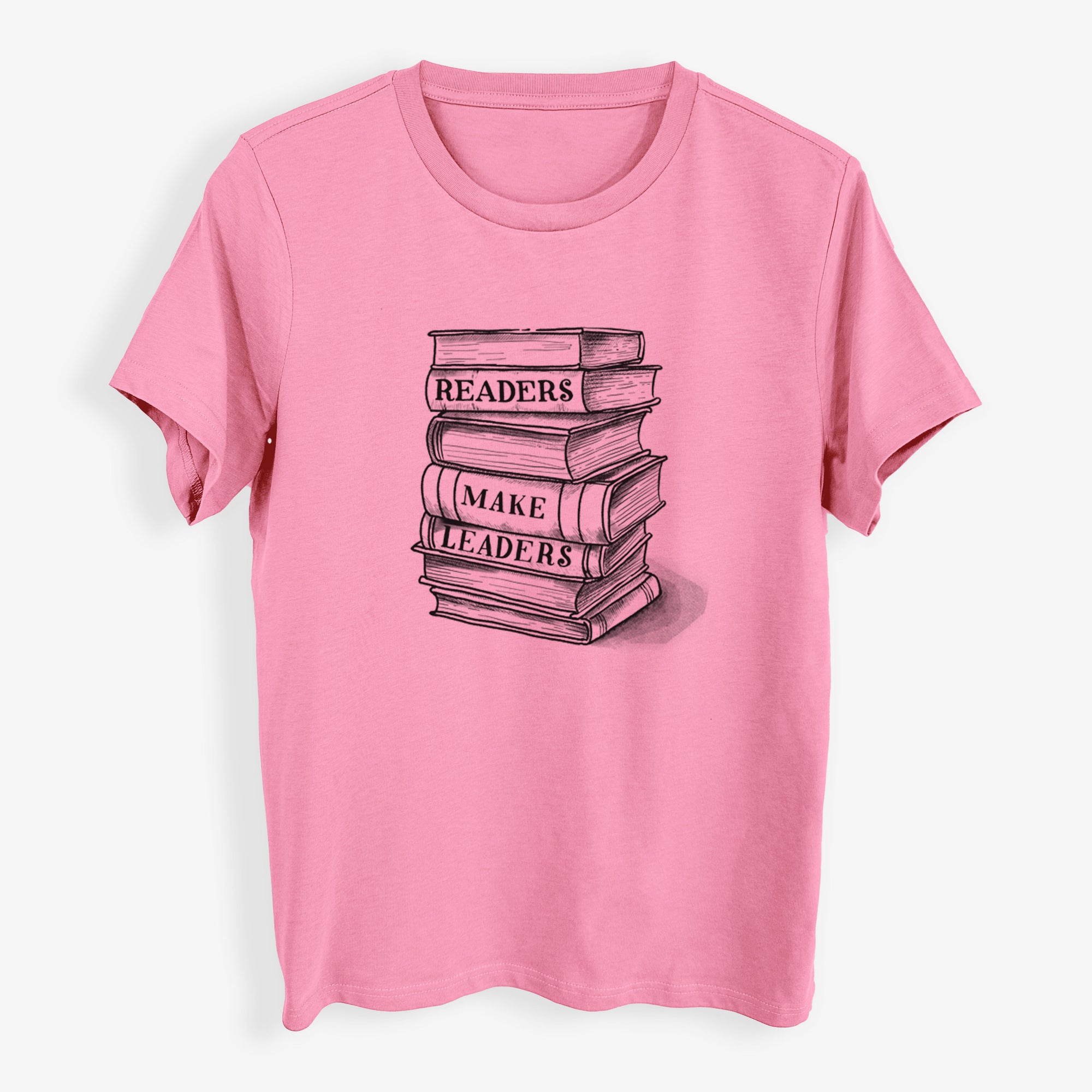 Readers Make Leaders Book Stack - Womens Everyday Maple Tee