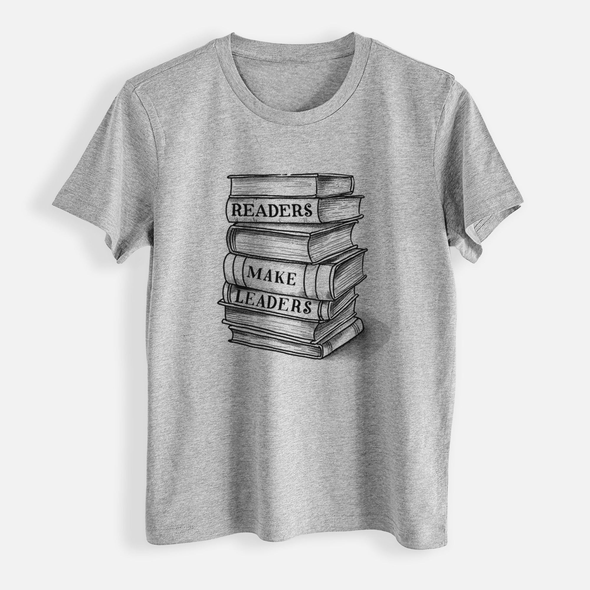 Readers Make Leaders Book Stack - Womens Everyday Maple Tee