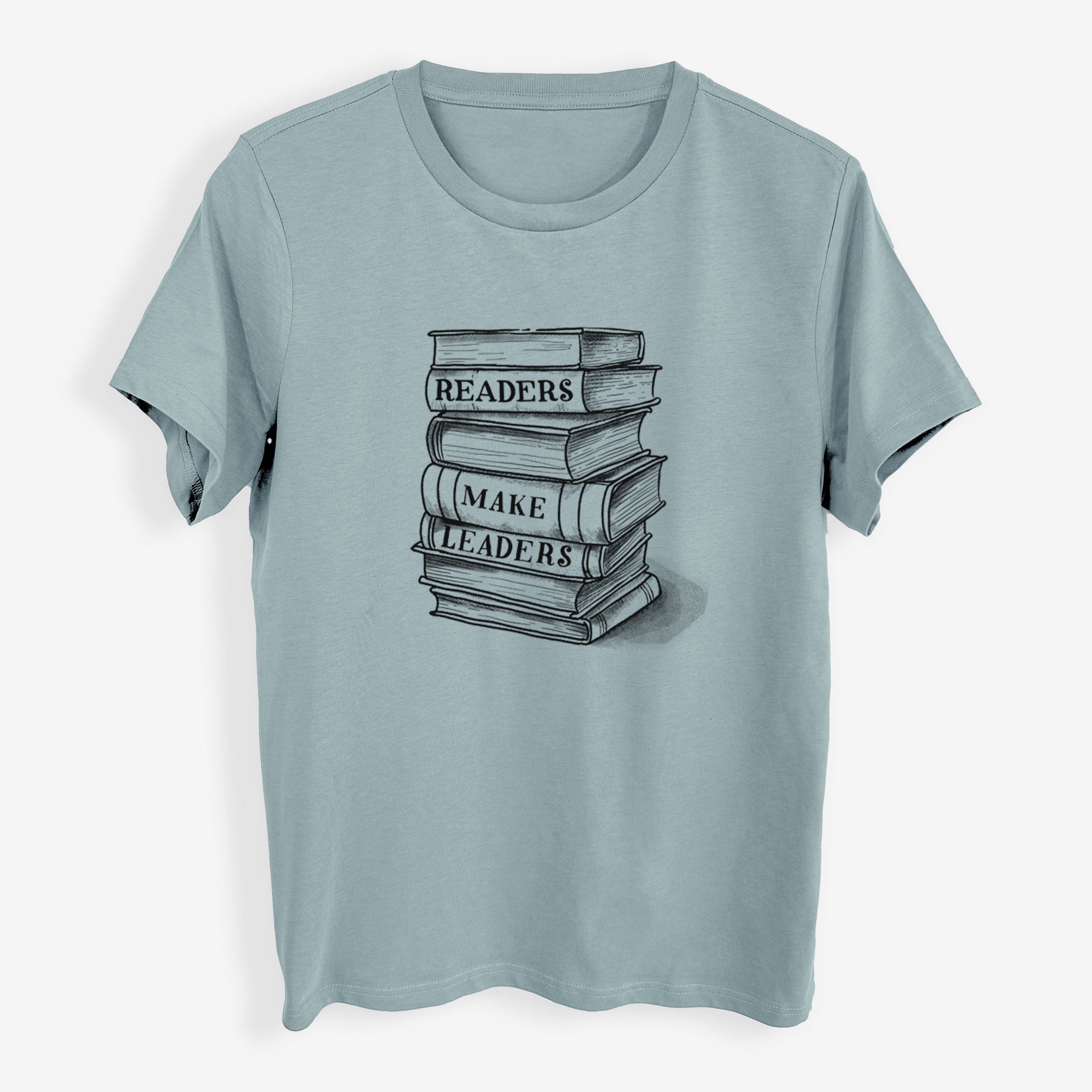 Readers Make Leaders Book Stack - Womens Everyday Maple Tee