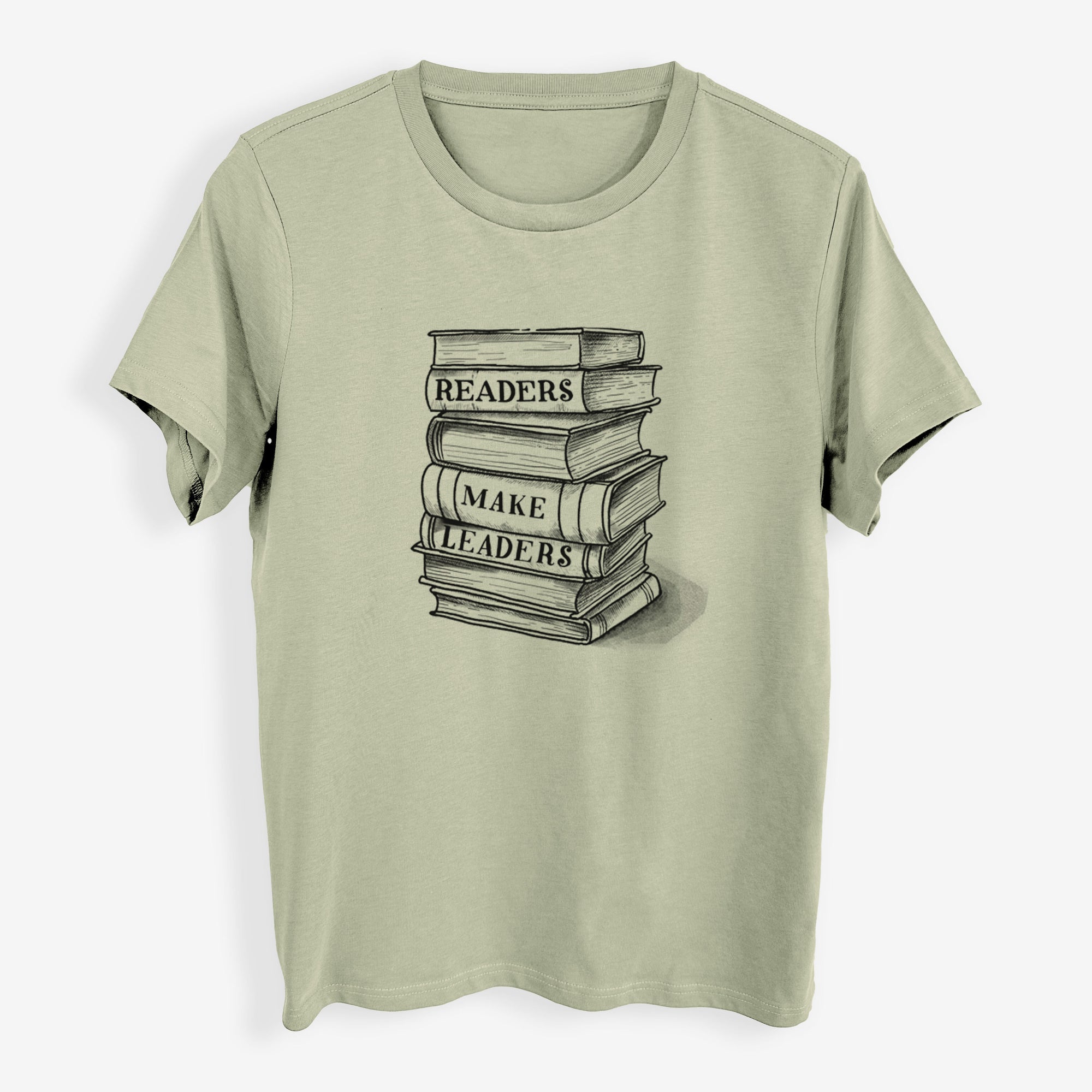 Readers Make Leaders Book Stack - Womens Everyday Maple Tee