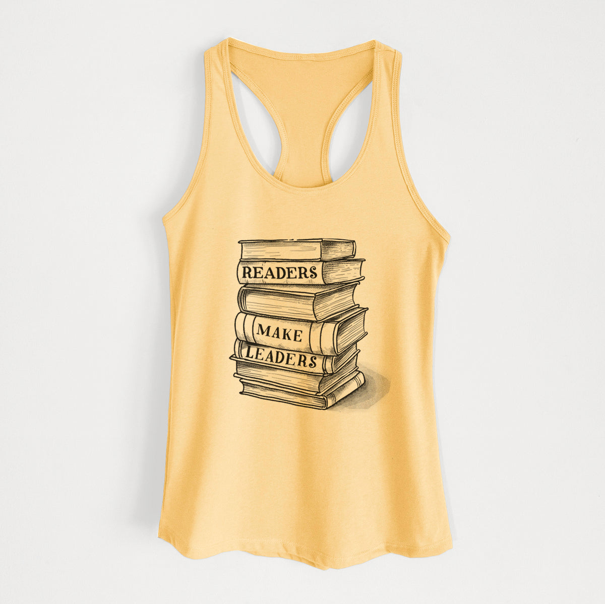 Readers Make Leaders Book Stack - Women's Racerback Tanktop