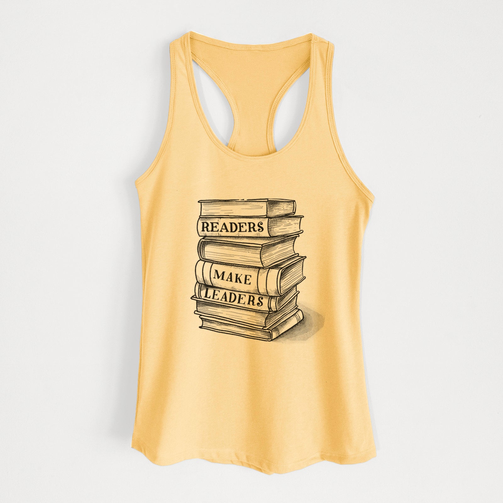 Readers Make Leaders Book Stack - Women's Racerback Tanktop