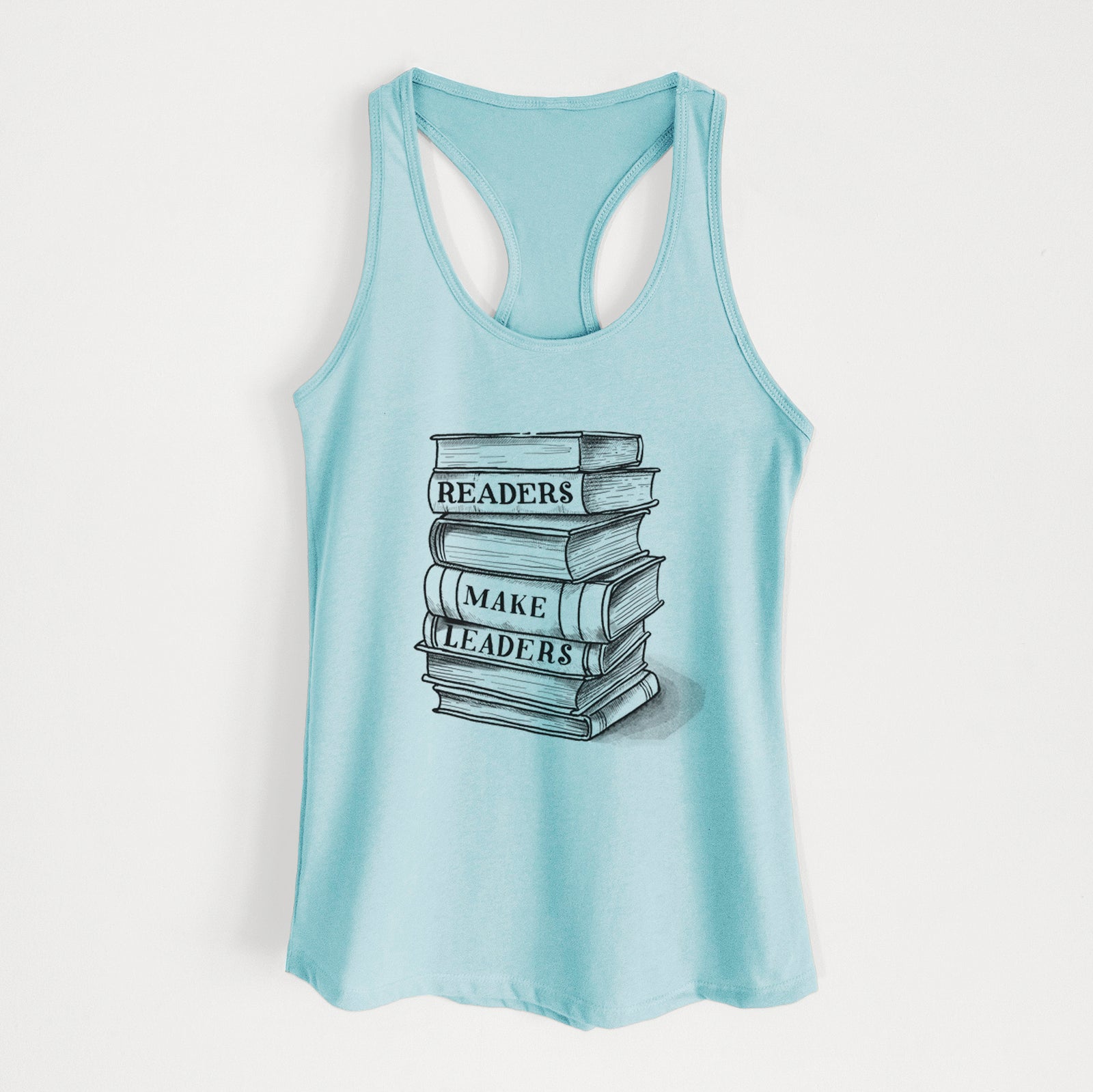 Readers Make Leaders Book Stack - Women's Racerback Tanktop