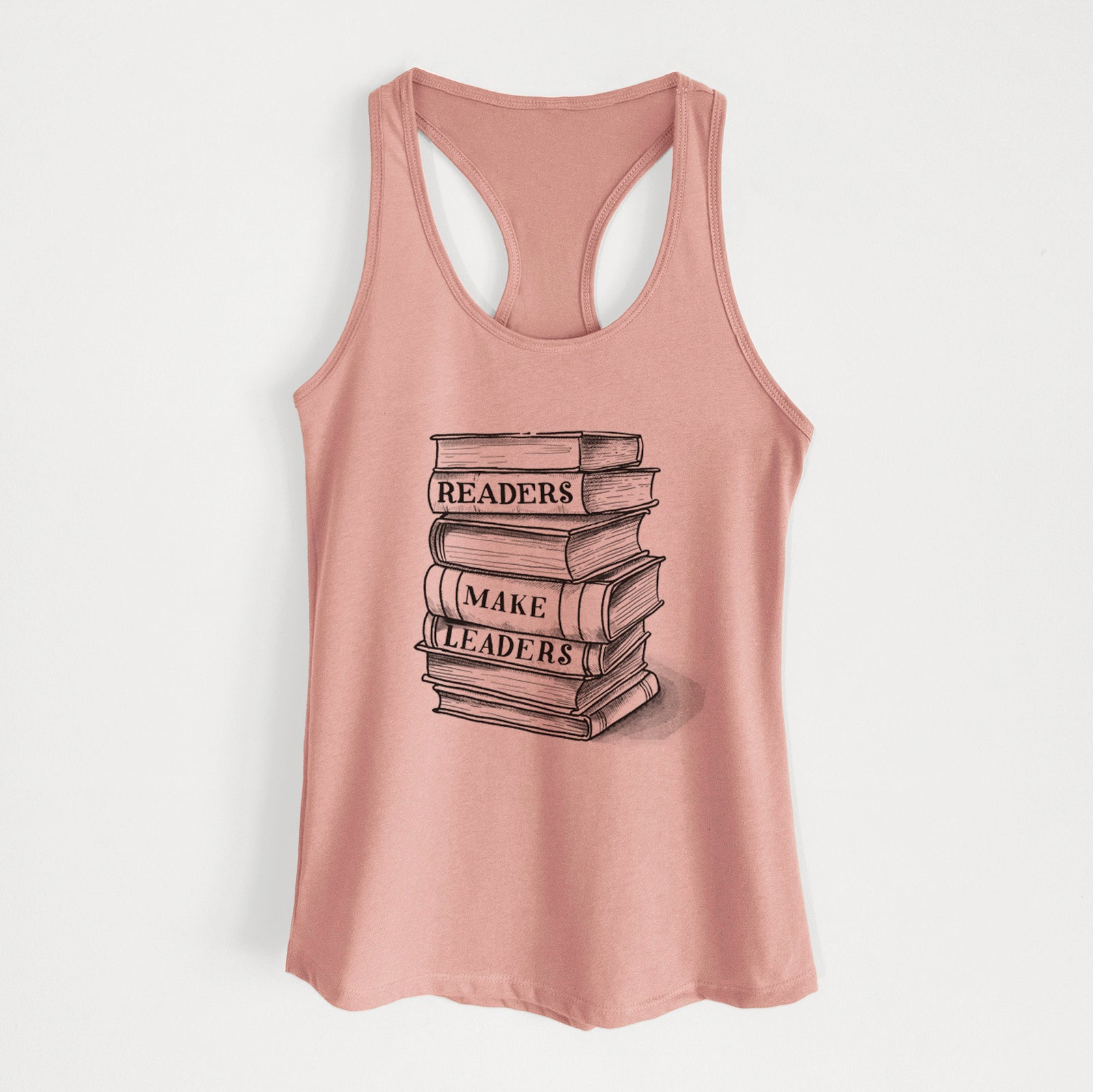 Readers Make Leaders Book Stack - Women's Racerback Tanktop