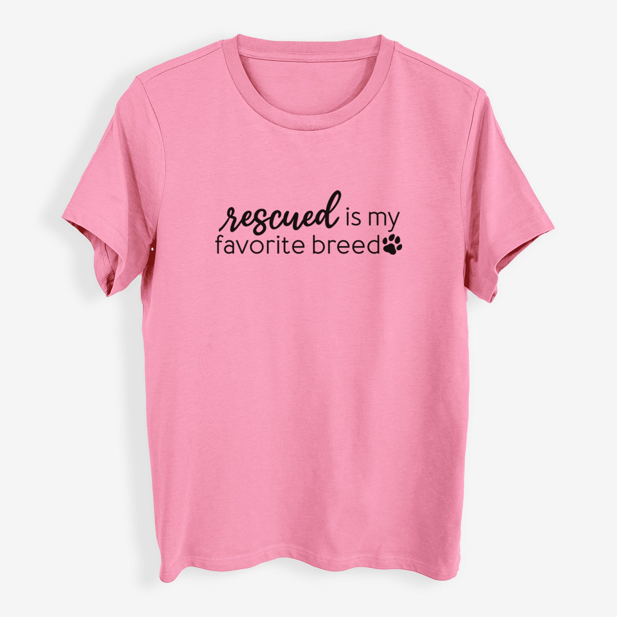 Rescued is My Favorite Breed - Womens Everyday Maple Tee