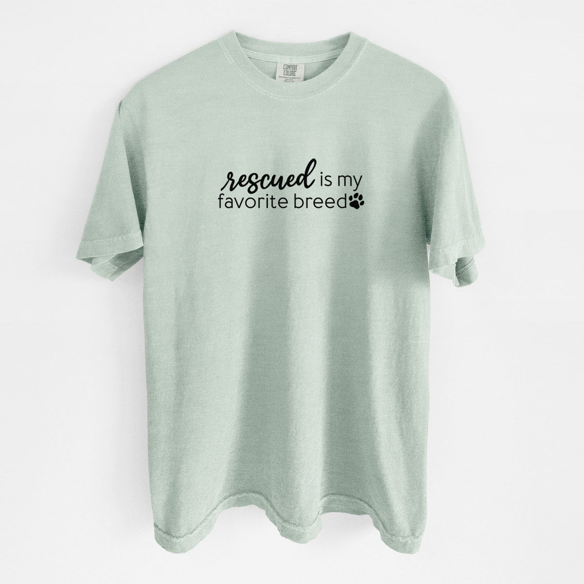 Rescued is My Favorite Breed - Unisex Comfort Colors Garment-Dyed Heavyweight T-shirt in Bay