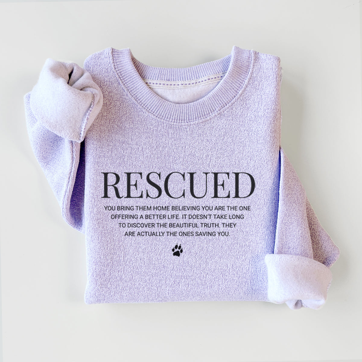 Rescued - They're the Ones Saving You - Knit Sweatshirt