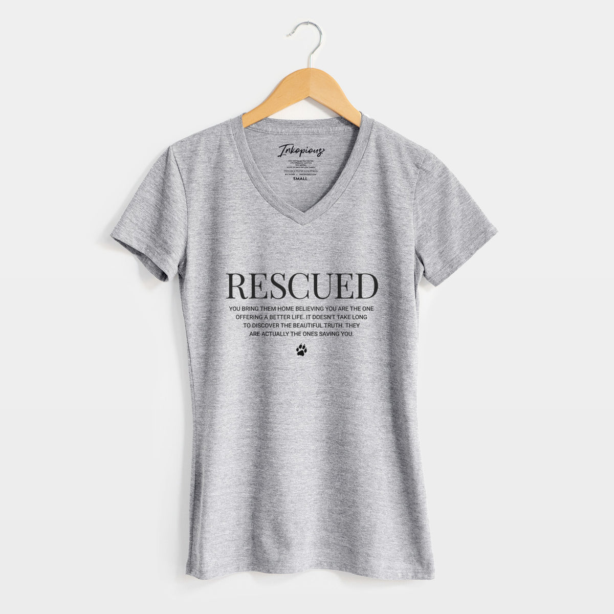 Rescued - They're the Ones Saving You - Women's Perfect V-neck Shirt