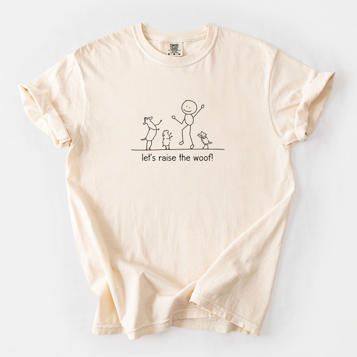 Let's Raise the Woof! - Unisex Comfort Colors Garment-Dyed Heavyweight T-shirt in Ivory