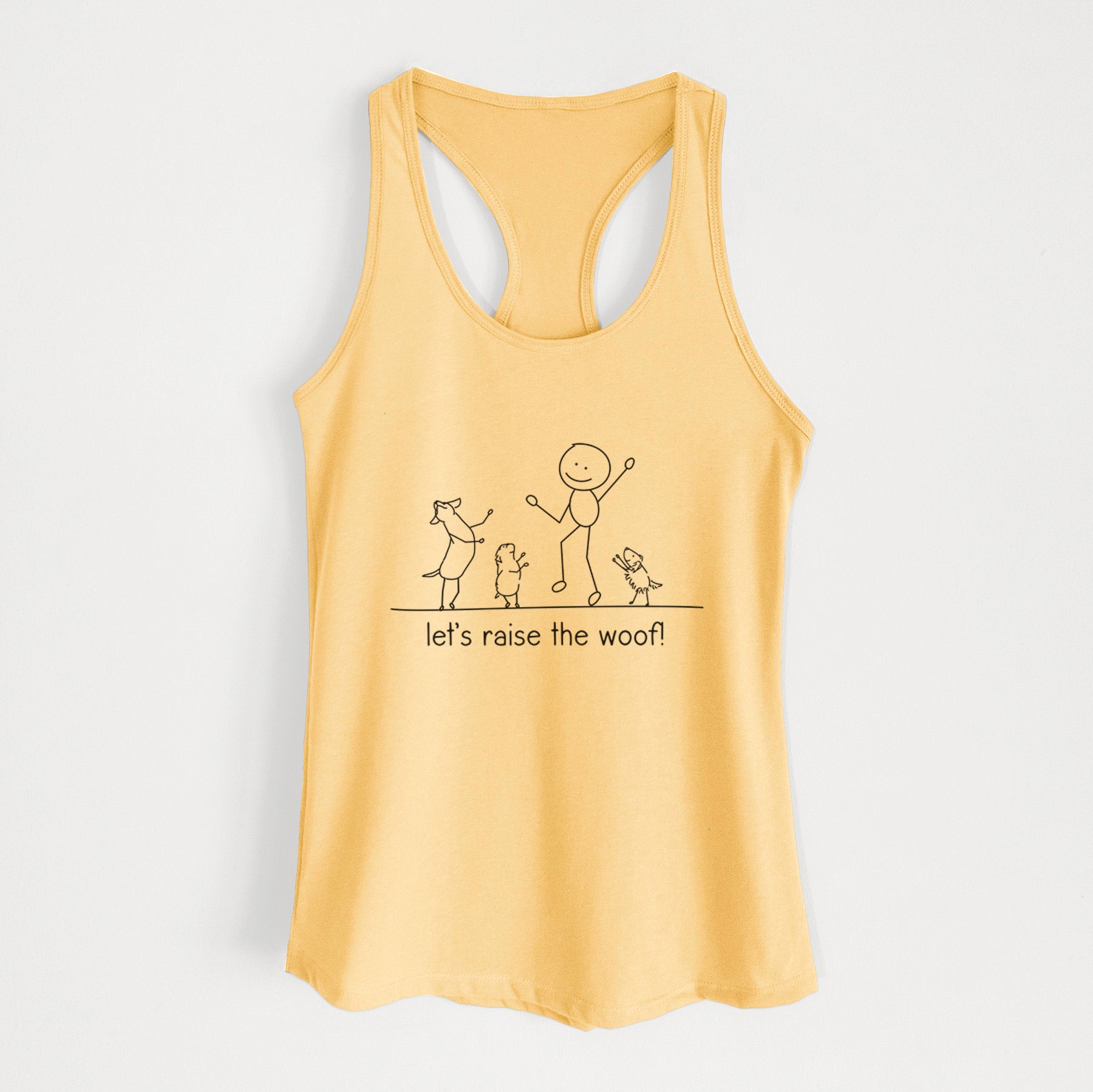 Let's Raise the Woof! - Women's Racerback Tanktop