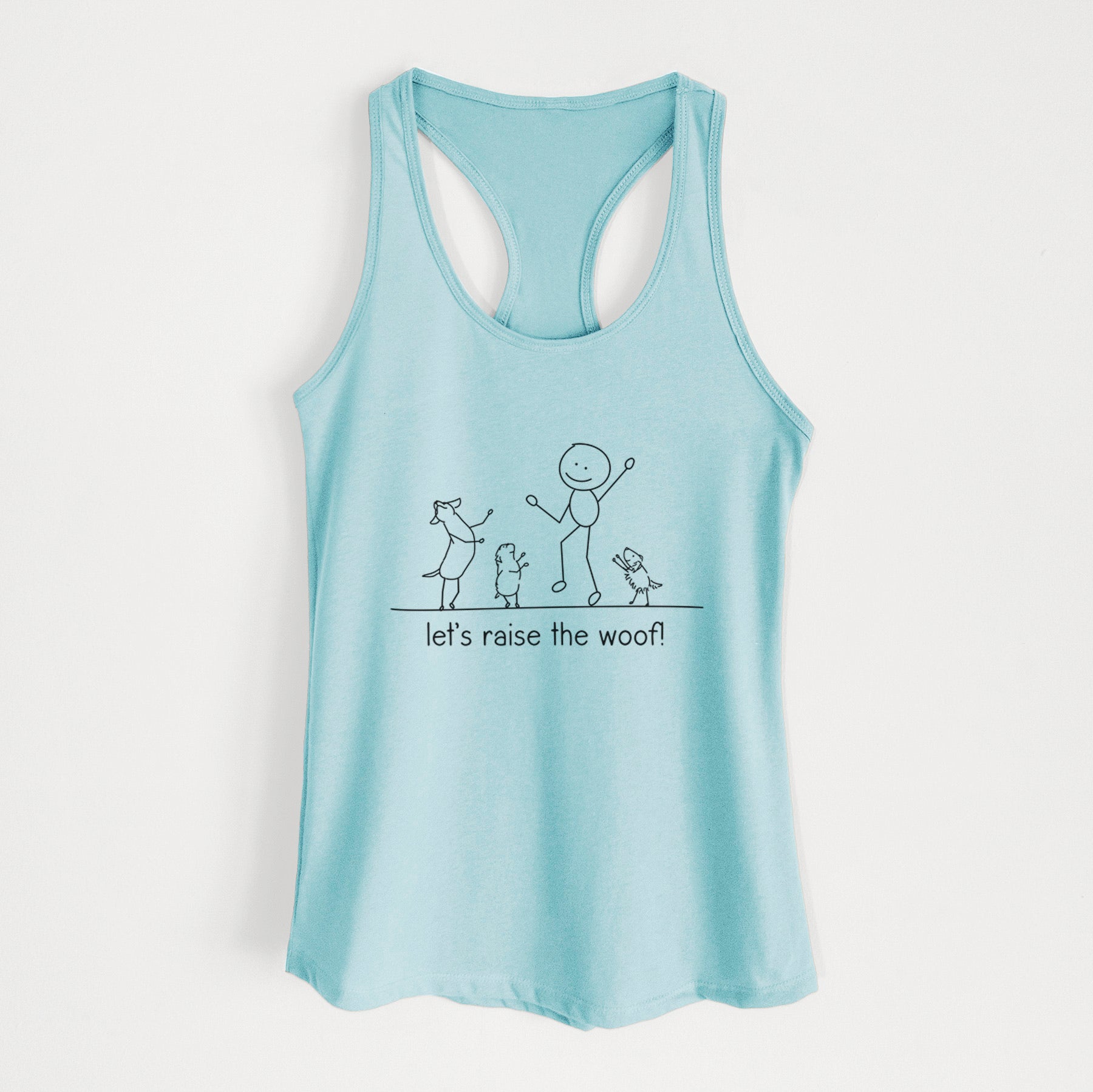 Let's Raise the Woof! - Women's Racerback Tanktop