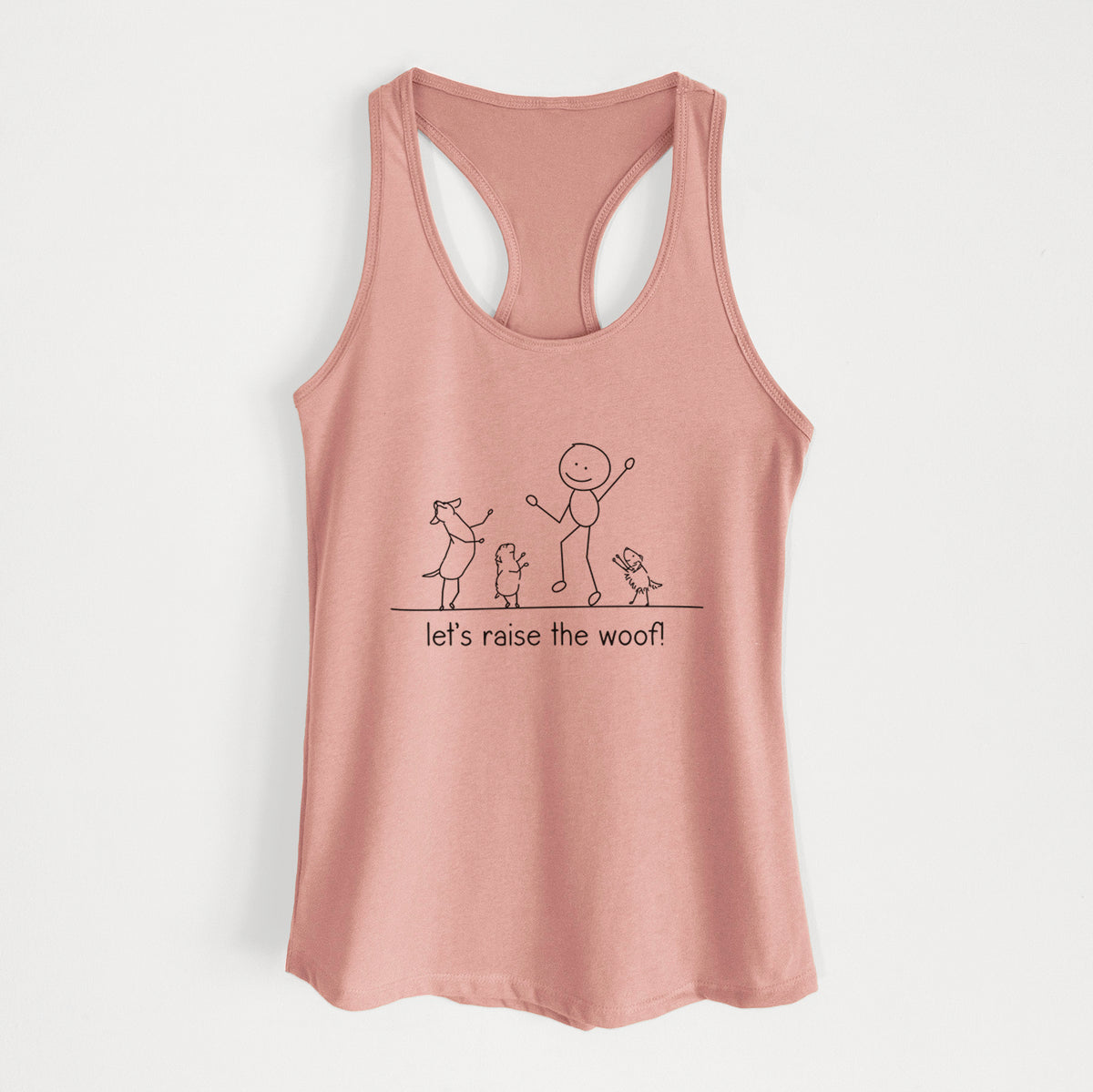 Let&#39;s Raise the Woof! - Women&#39;s Racerback Tanktop