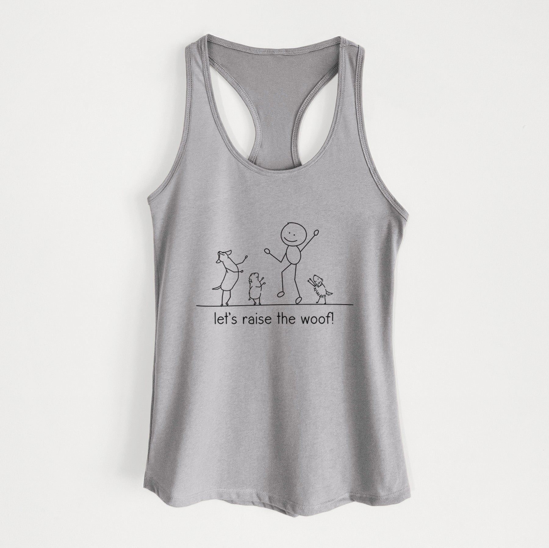 Let's Raise the Woof! - Women's Racerback Tanktop