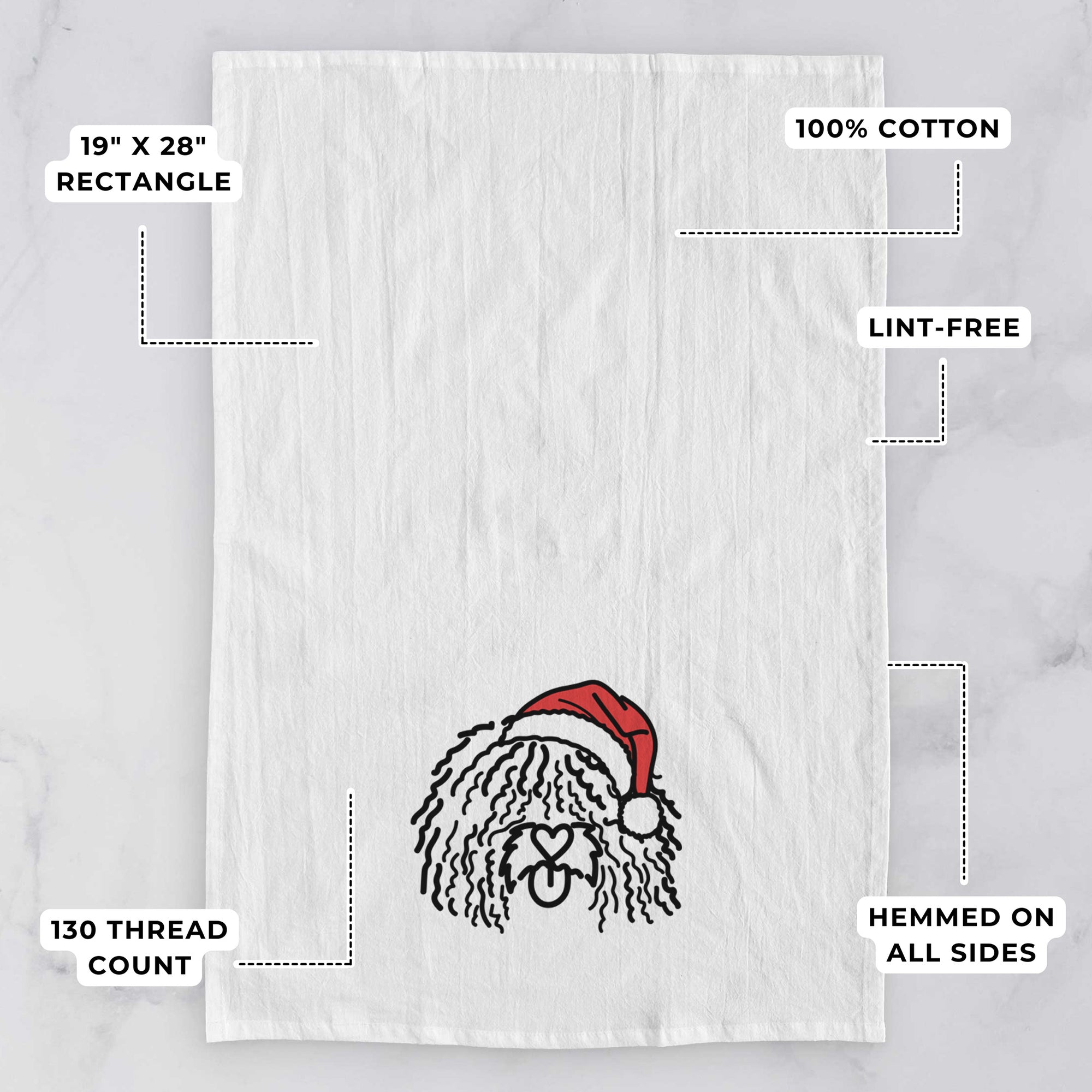 Jolly Spanish Water Dog - Alba - Tea Towel