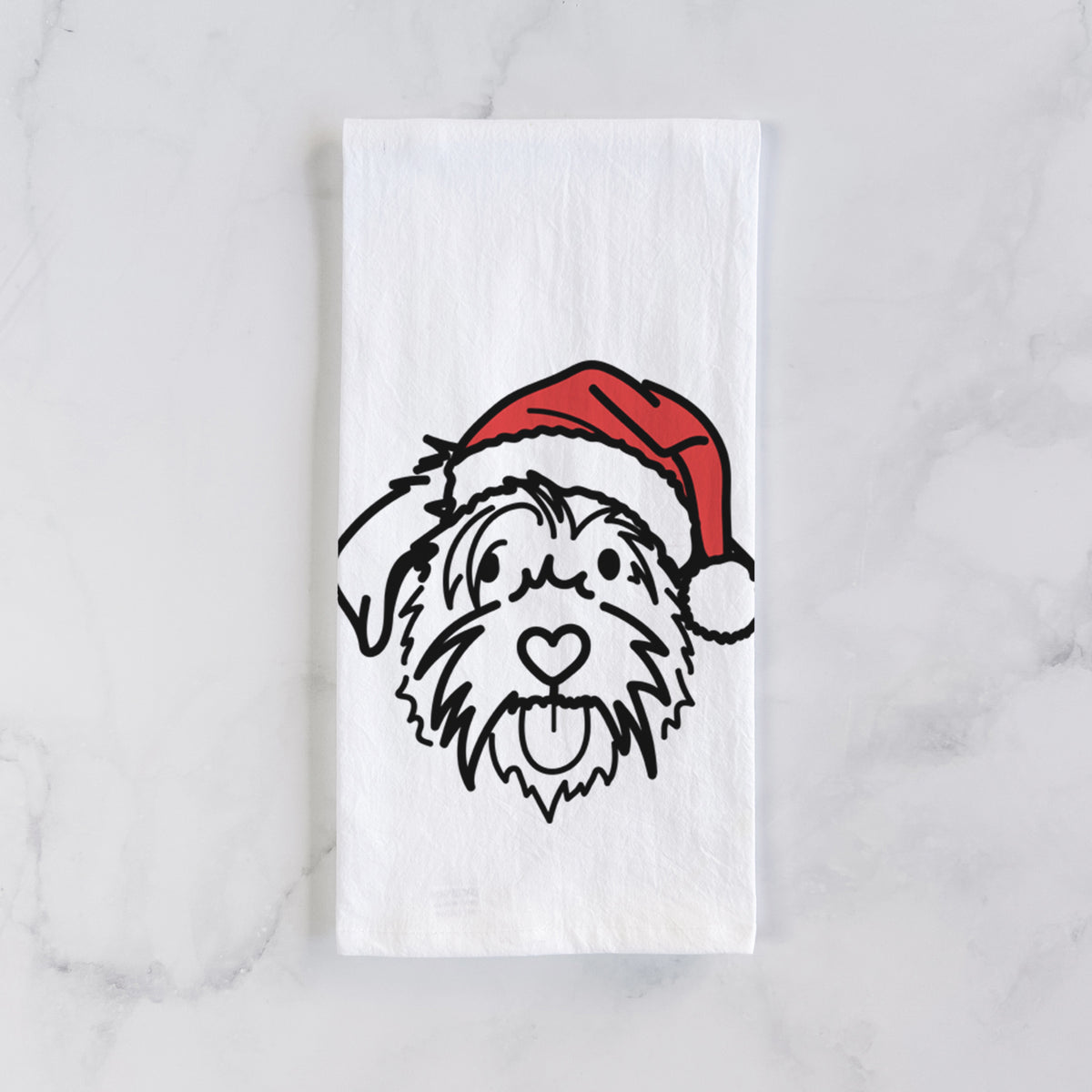 Jolly Scottish Terrier Border Collie Mix - Amal - Tea Towel