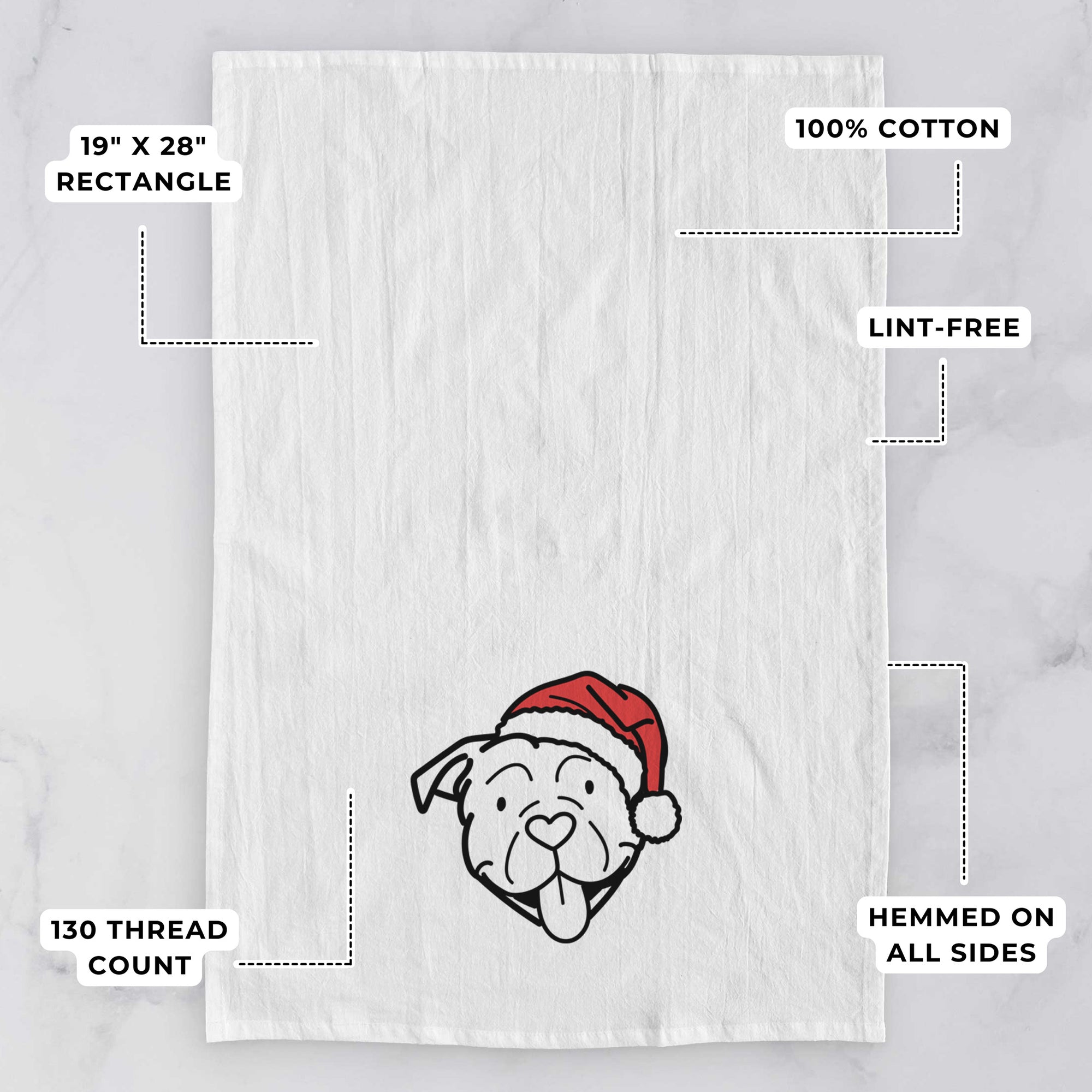 Jolly American Bulldog - Tea Towel