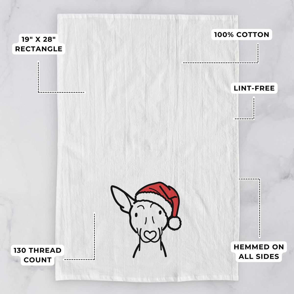 Jolly American Hairless Terrier - Tea Towel