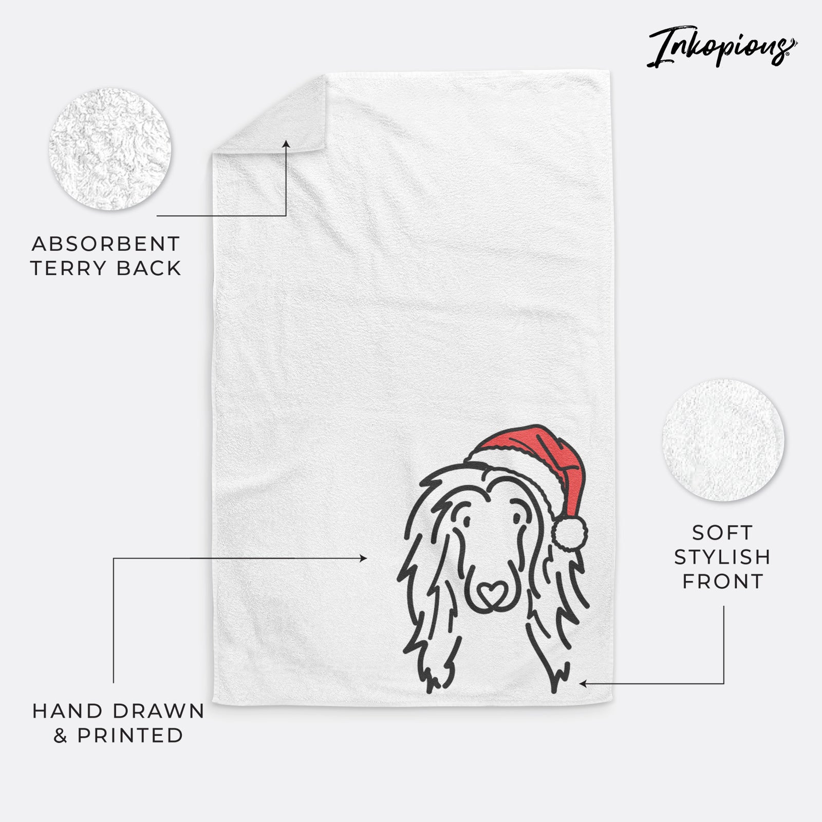 Jolly Afghan Hound - Asher - Hand Towel