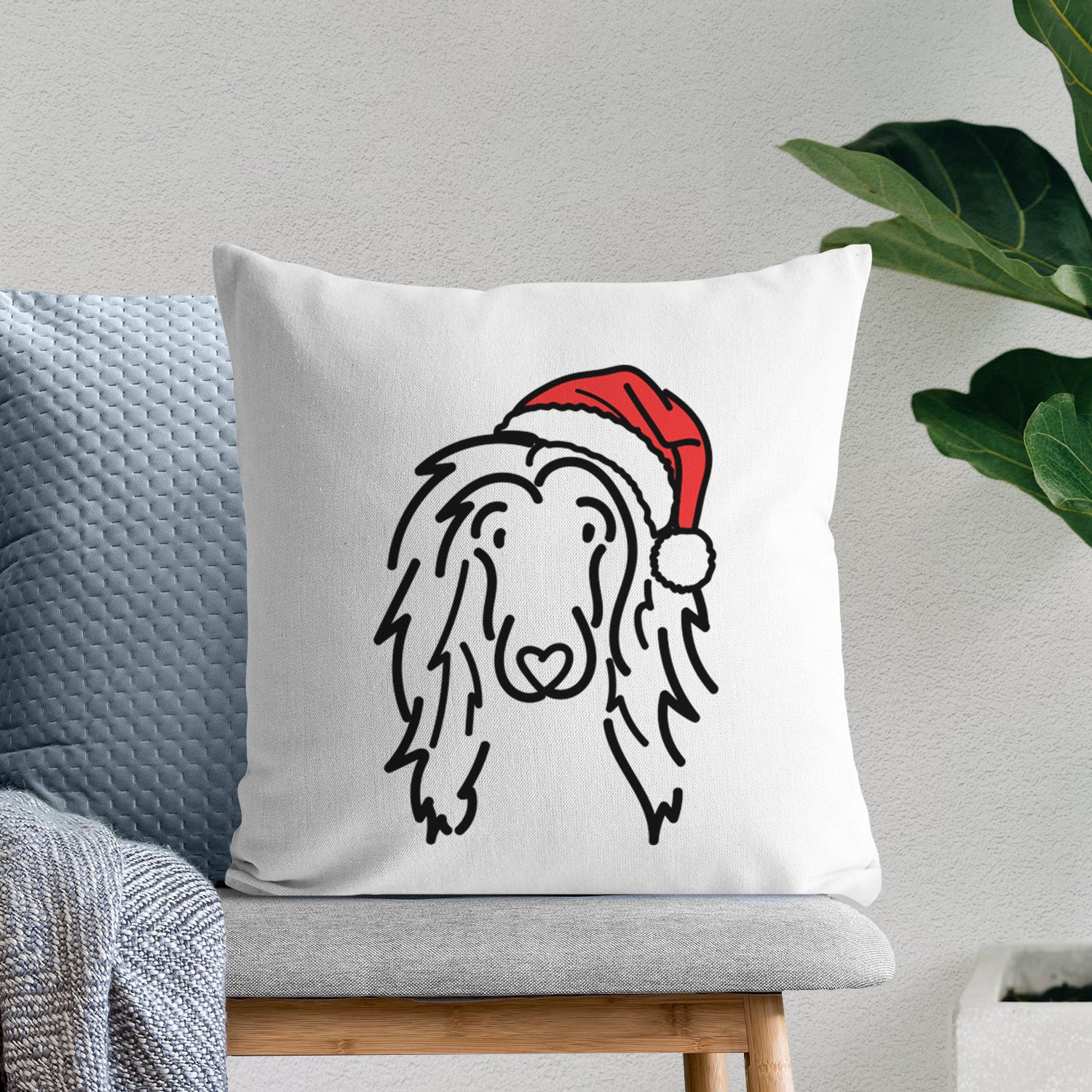 Love Always Afghan Hound - Asher -  Throw Pillow Cover