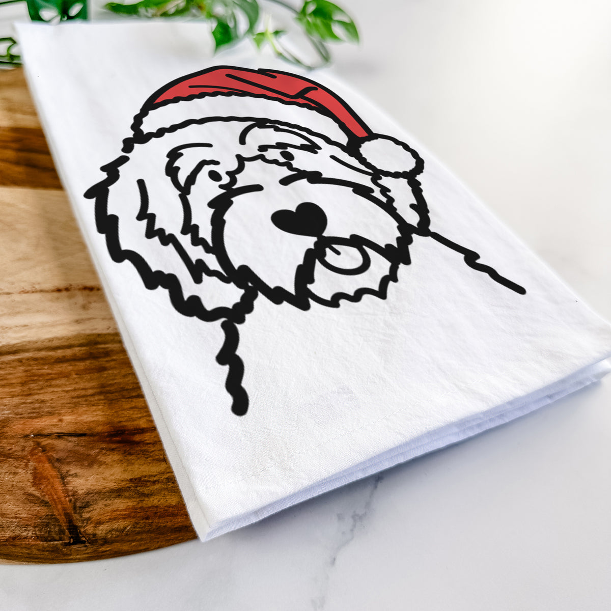 Jolly Aussiedoodle - Tea Towel