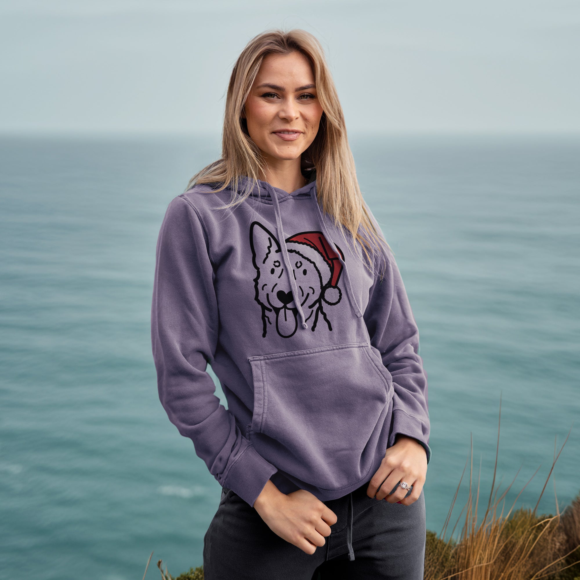 Jolly Australian Cattle Dog - Unisex Pigment Dyed Hoodie