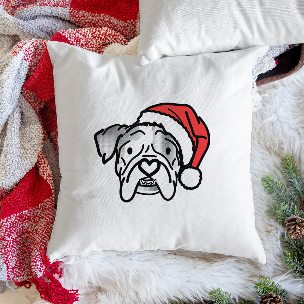 Love Always English Bulldog - Bailey -  Throw Pillow Cover