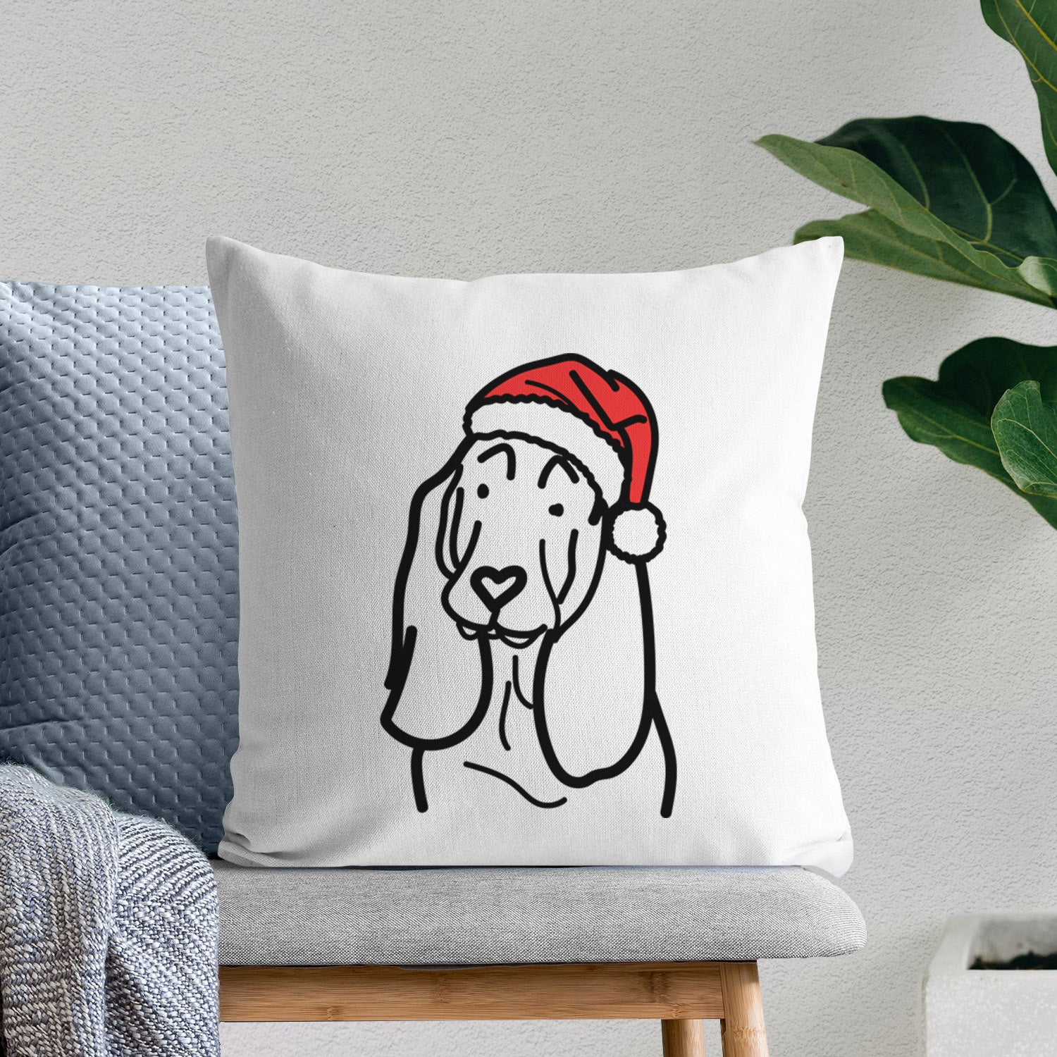 Love Always Basset Hound - Throw Pillow Cover