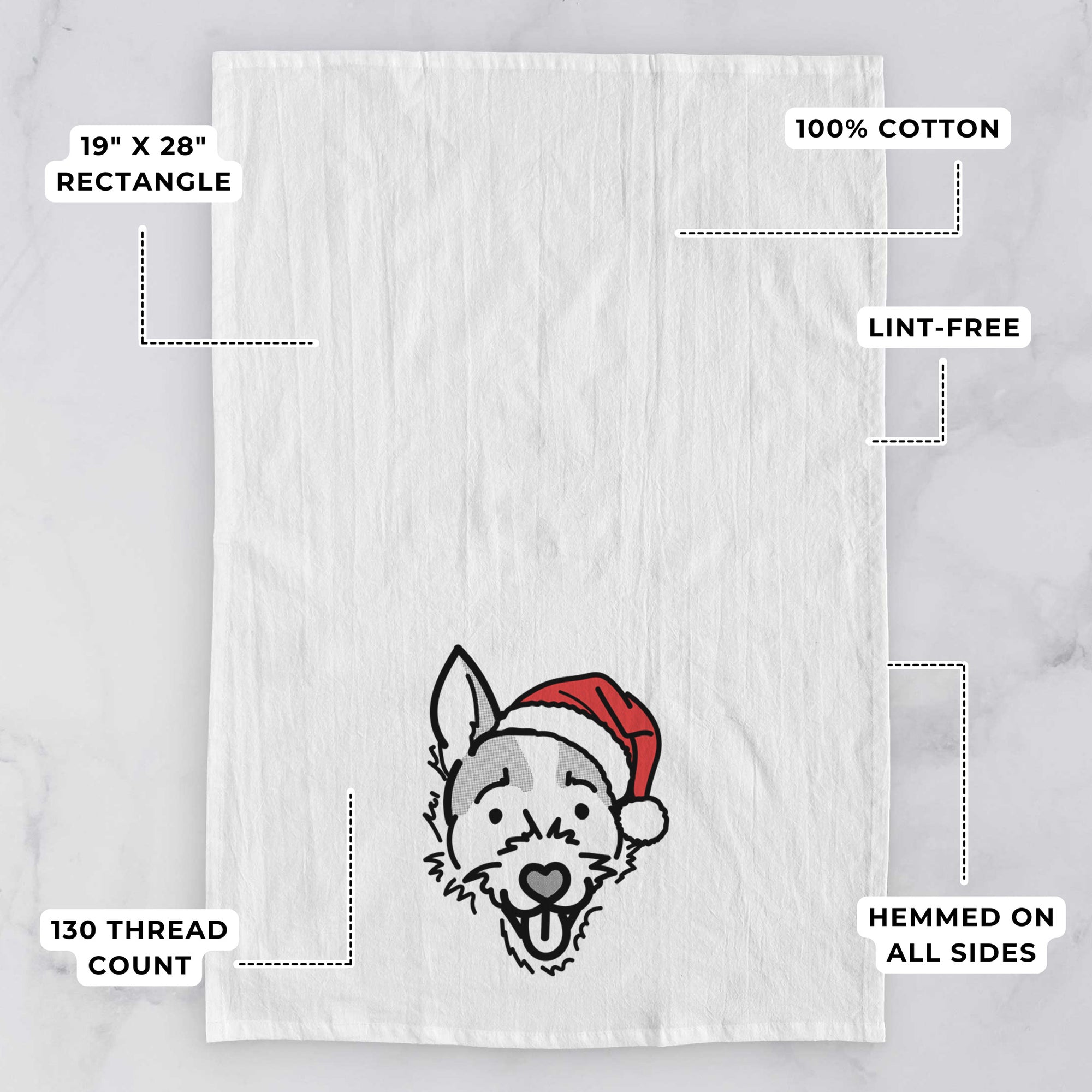 Jolly Jack Russell Terrier - Baxter - Tea Towel