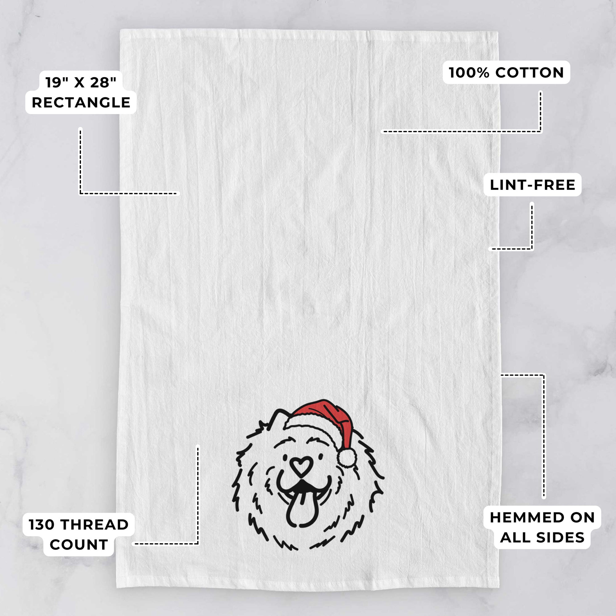 Jolly Chow Chow - Bear - Tea Towel
