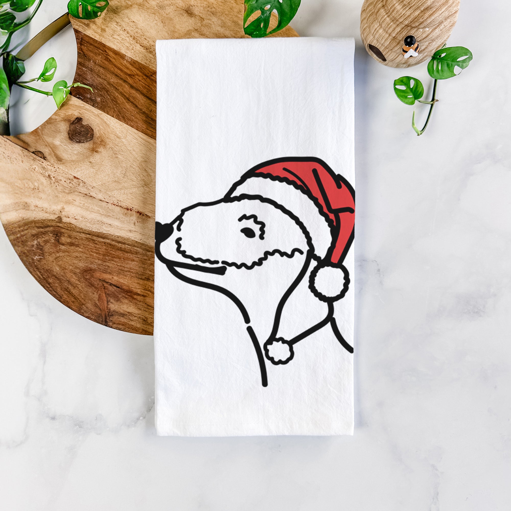 Jolly Bedlington Terrier - Tea Towel