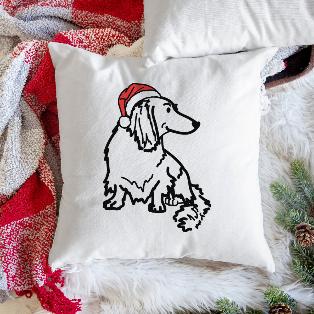 Love Always Dachshund - Bella -  Throw Pillow Cover