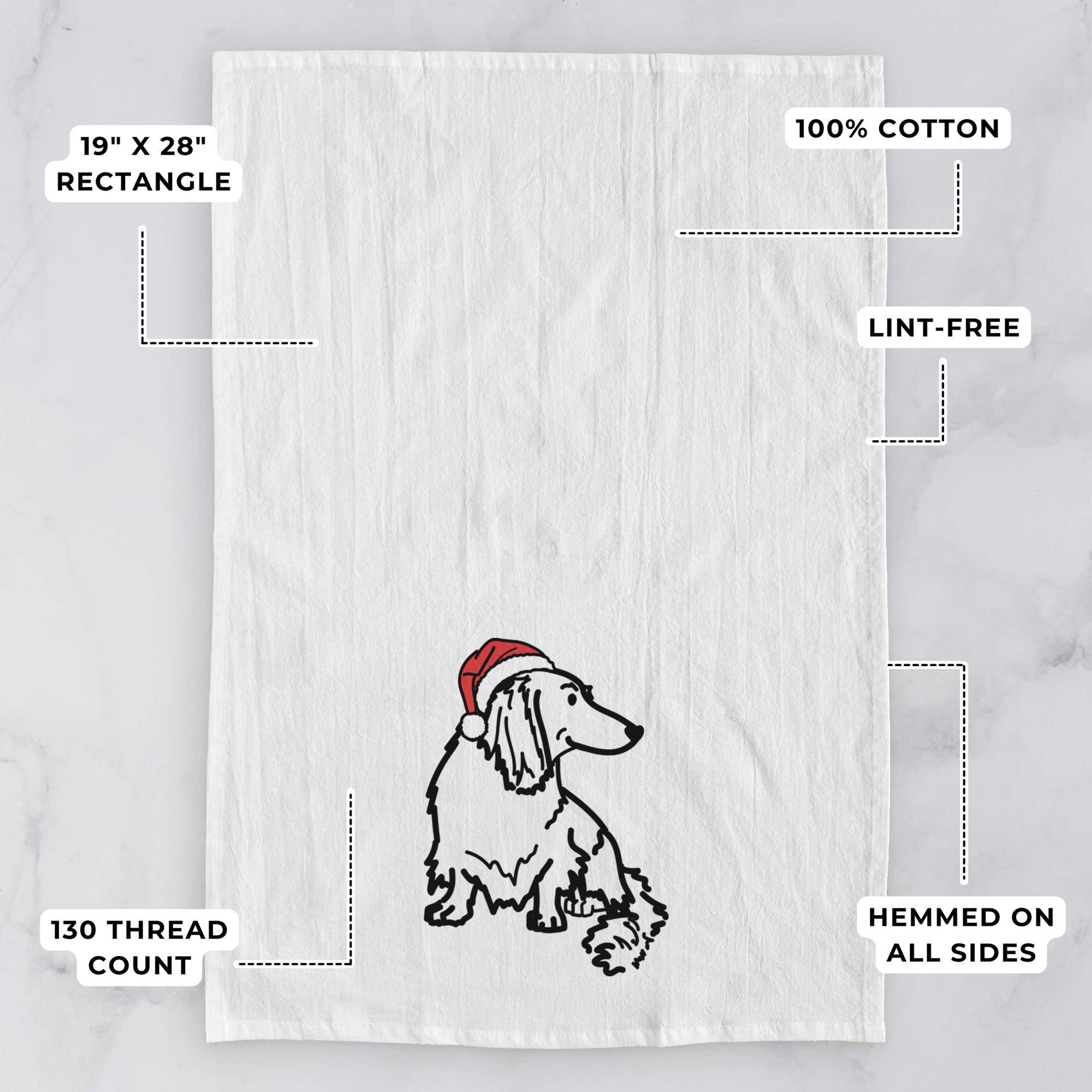 Jolly Dachshund - Bella - Tea Towel